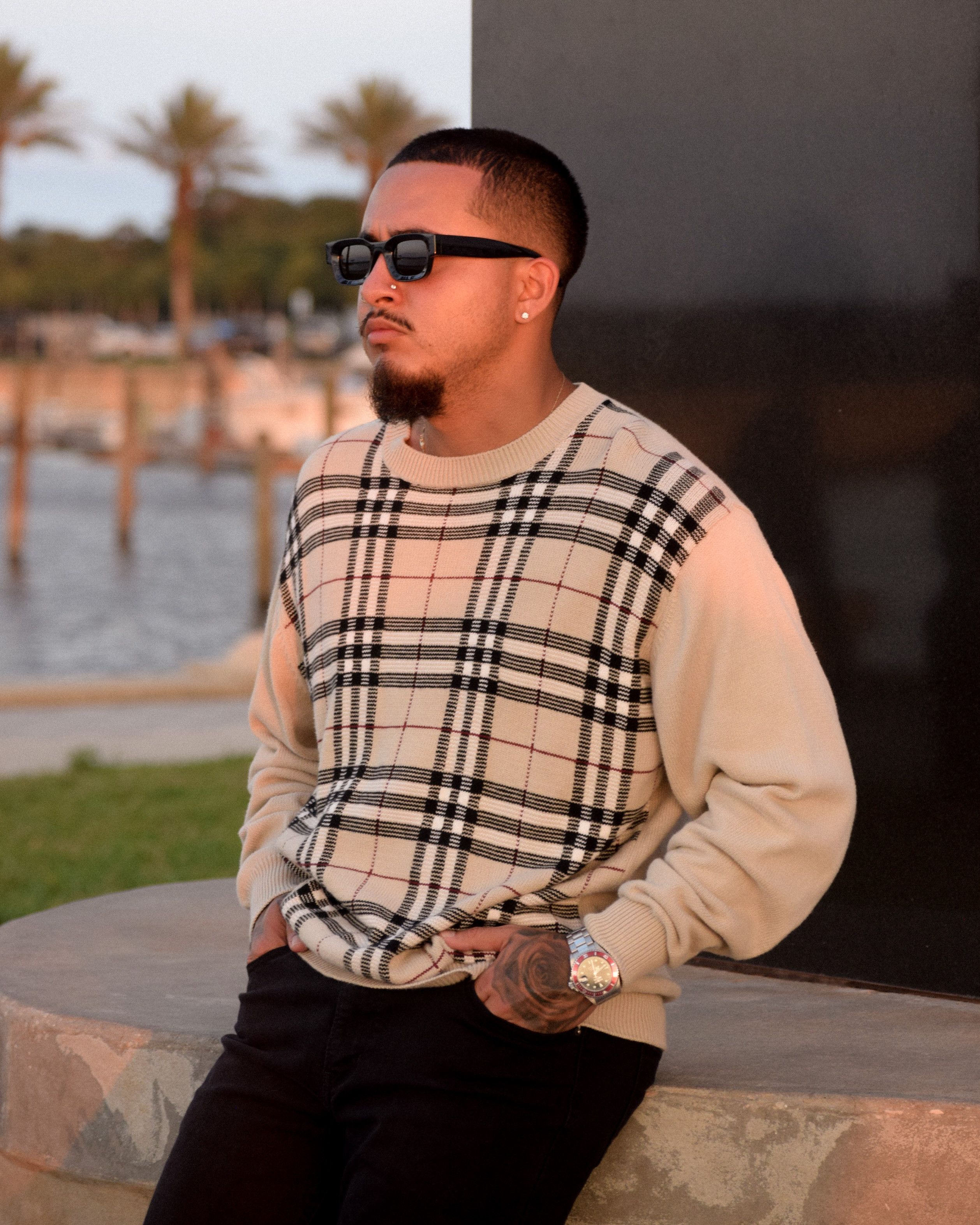 Burberry BURBERRY NOVA CHECK SWEATER | Grailed