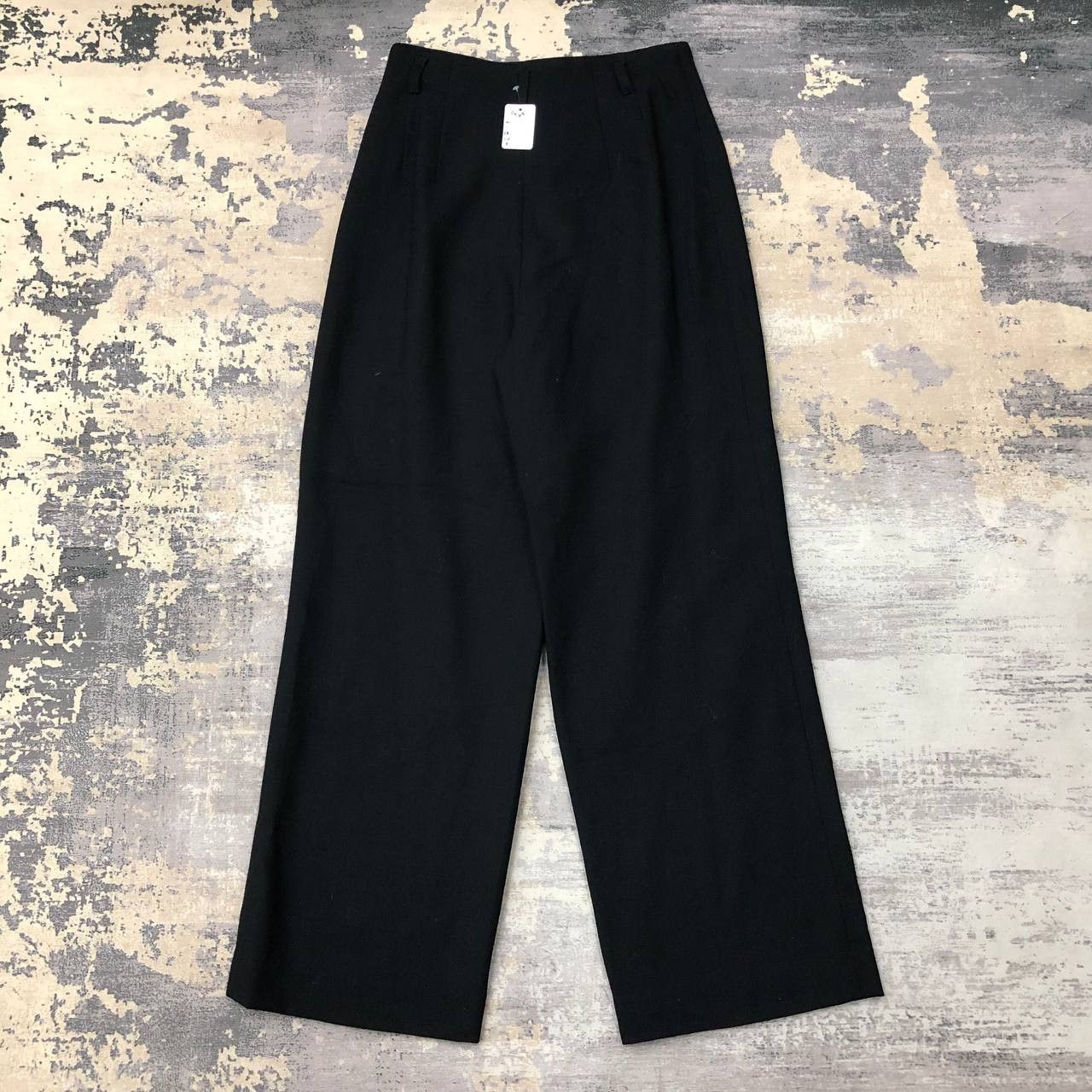 Vintage P569 VTG 100% WOOL HIGH WAIST FLARED BAGGY PANTS Size 26" / US 2 / IT 38 - 2 Thumbnail