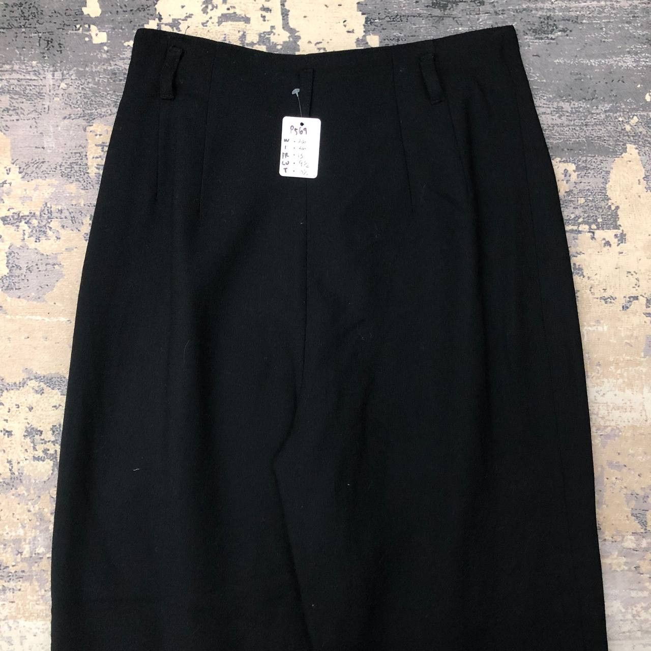 Vintage P569 VTG 100% WOOL HIGH WAIST FLARED BAGGY PANTS Size 26" / US 2 / IT 38 - 4 Thumbnail