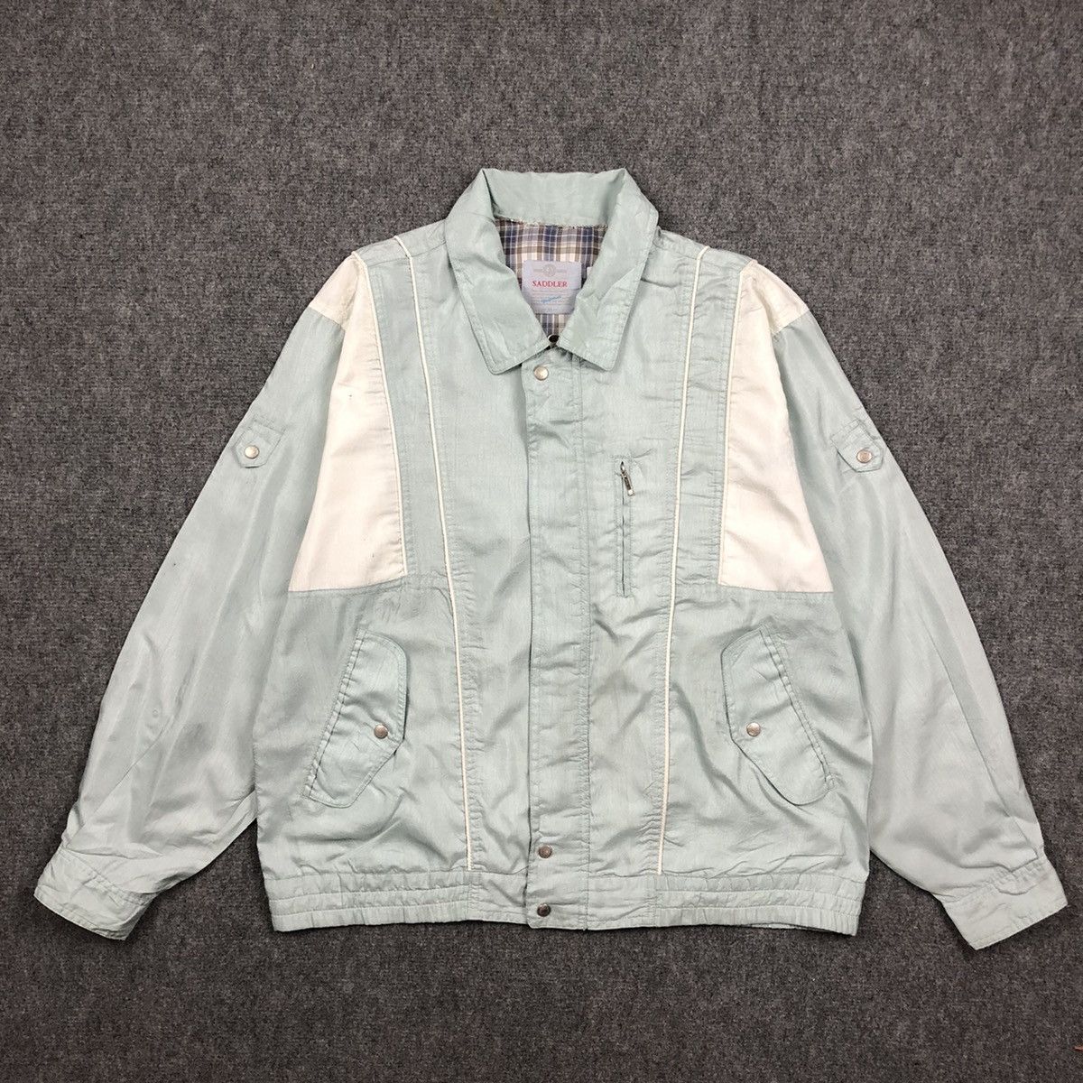 image of David Saddler Vintage Saddler Designer Zipper Jacket, Men's (Size Medium)