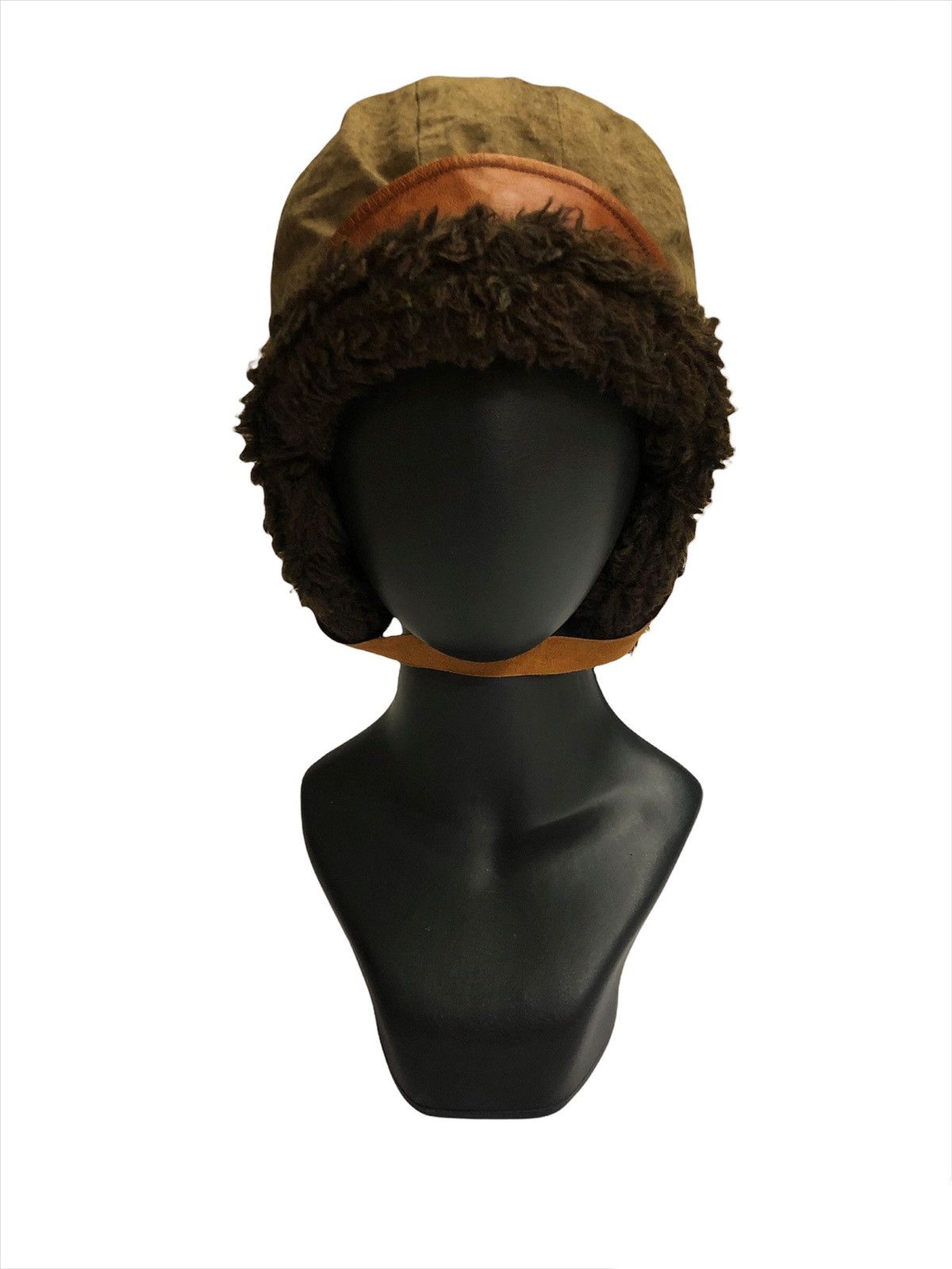 Buzz Rickson's GRAIL🔥90s Ca4la 🇯🇵 Fur Lined Hybrid Leather Winter Hat Size ONE SIZE - 2 Thumbnail