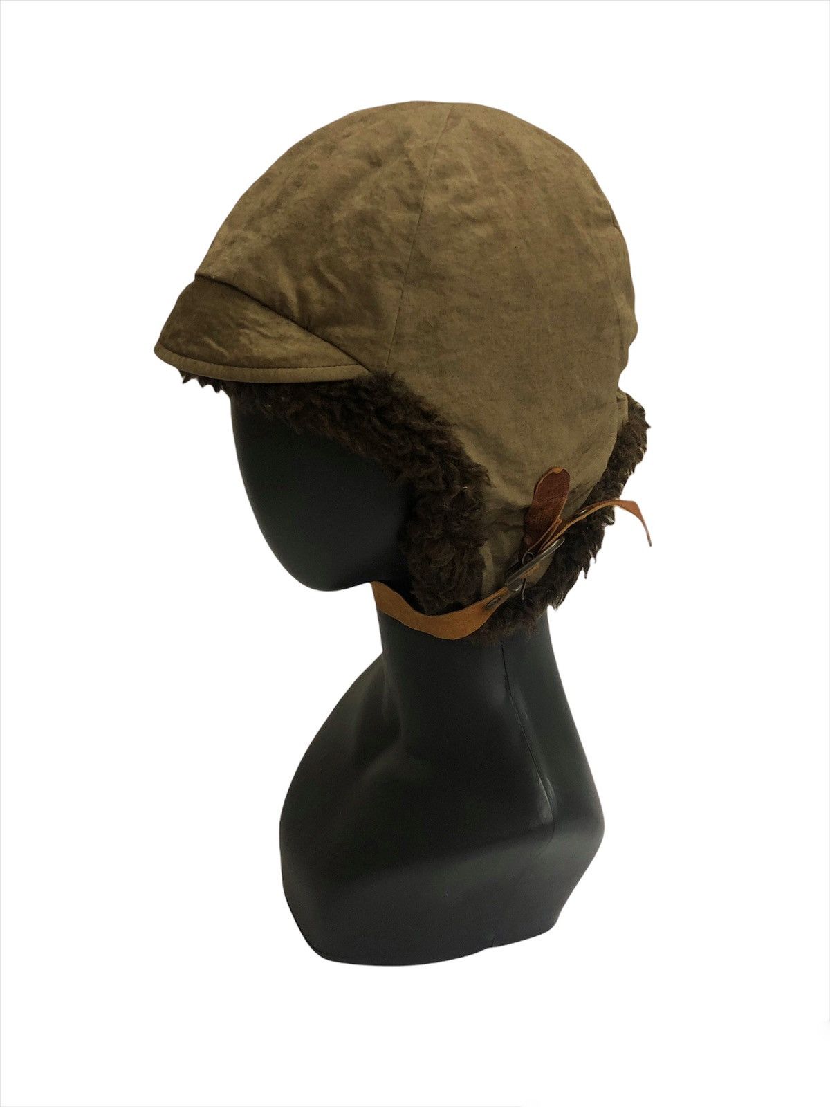 Buzz Rickson's GRAIL🔥90s Ca4la 🇯🇵 Fur Lined Hybrid Leather Winter Hat Size ONE SIZE - 4 Thumbnail