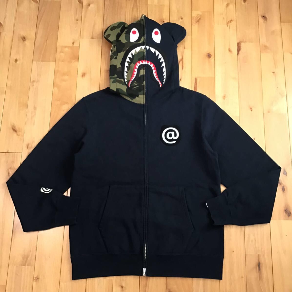 Bape Medicom Bearbrick Medicom Toy BAPE medicom toy BE R Shark full zip hoodie APE BAPE camo Grailed