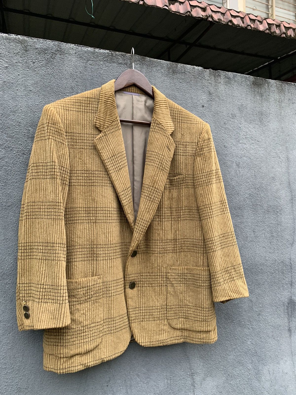 image of Roberta Di Camerino Peanut Corduroy Blazer, Men's (Size Small)