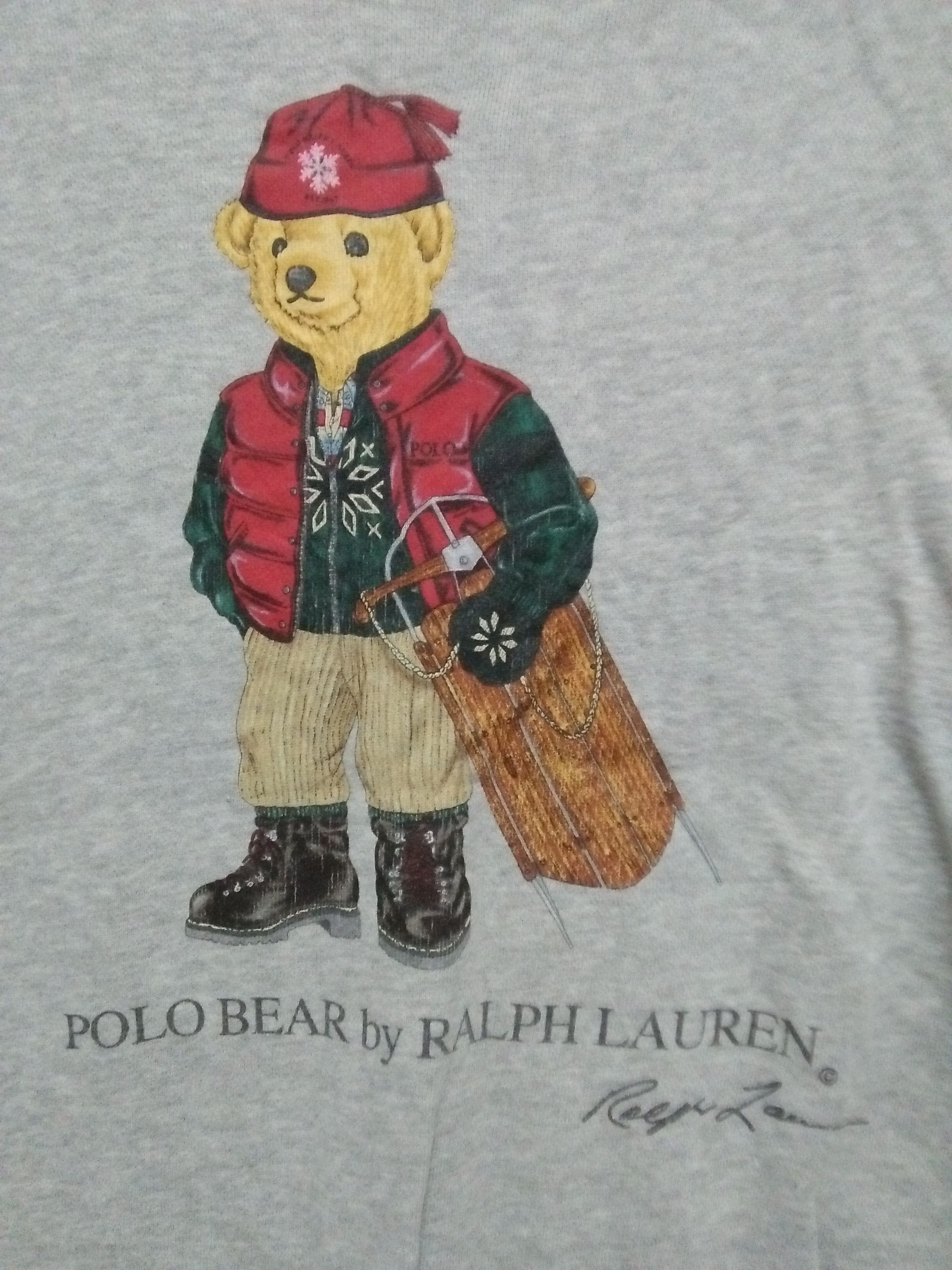 Polo Ralph Lauren × Vintage VTG POLO BEAR RALPH LAUREN SWEATSHIRT (B26) Size US S / EU 44-46 / 1 - 2 Thumbnail