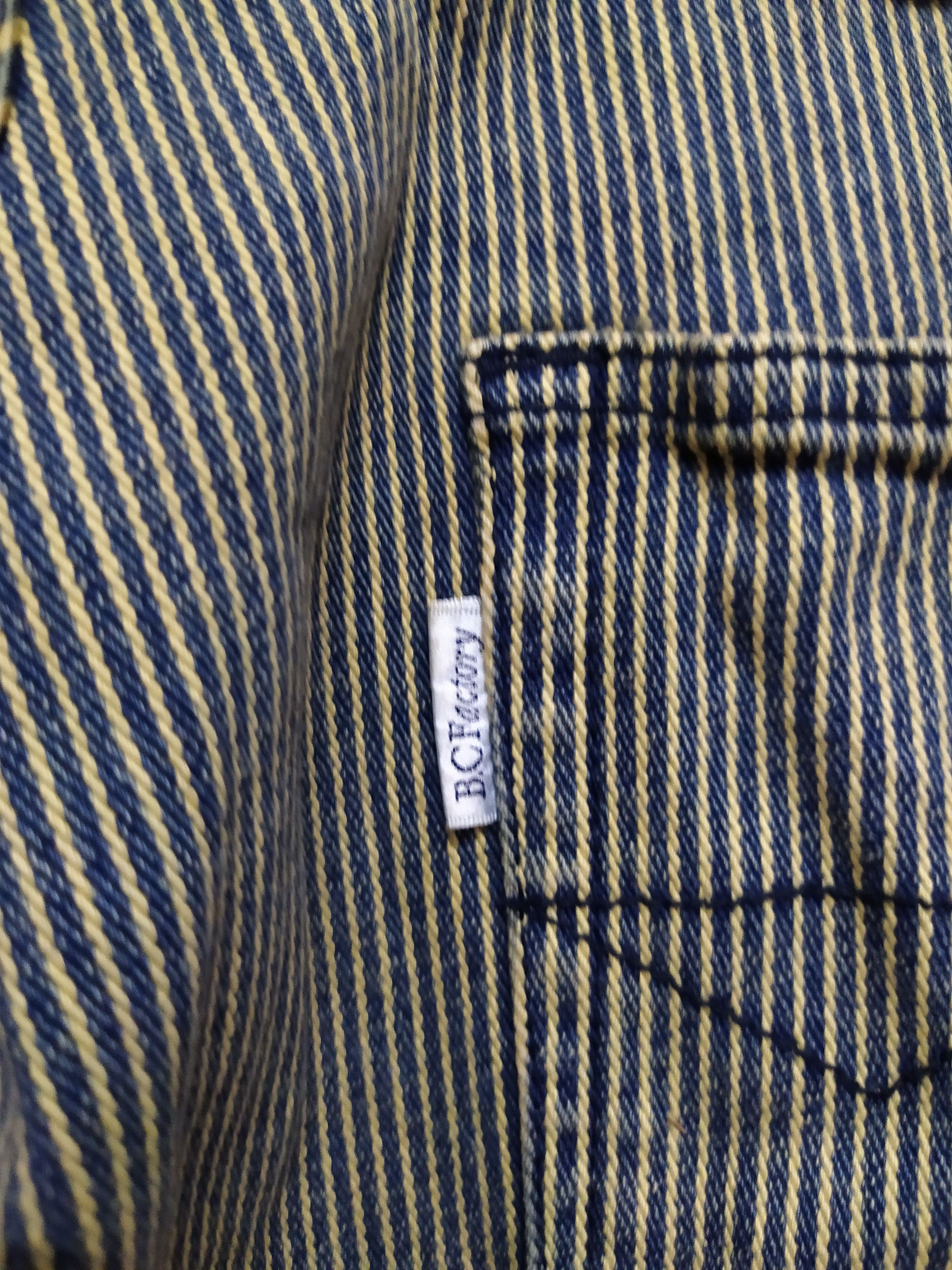 Japanese Brand B.C FACTORY JAPAN HICKORY STRIPE CARPENTER (B640) Size US 34 / EU 50 - 4 Thumbnail