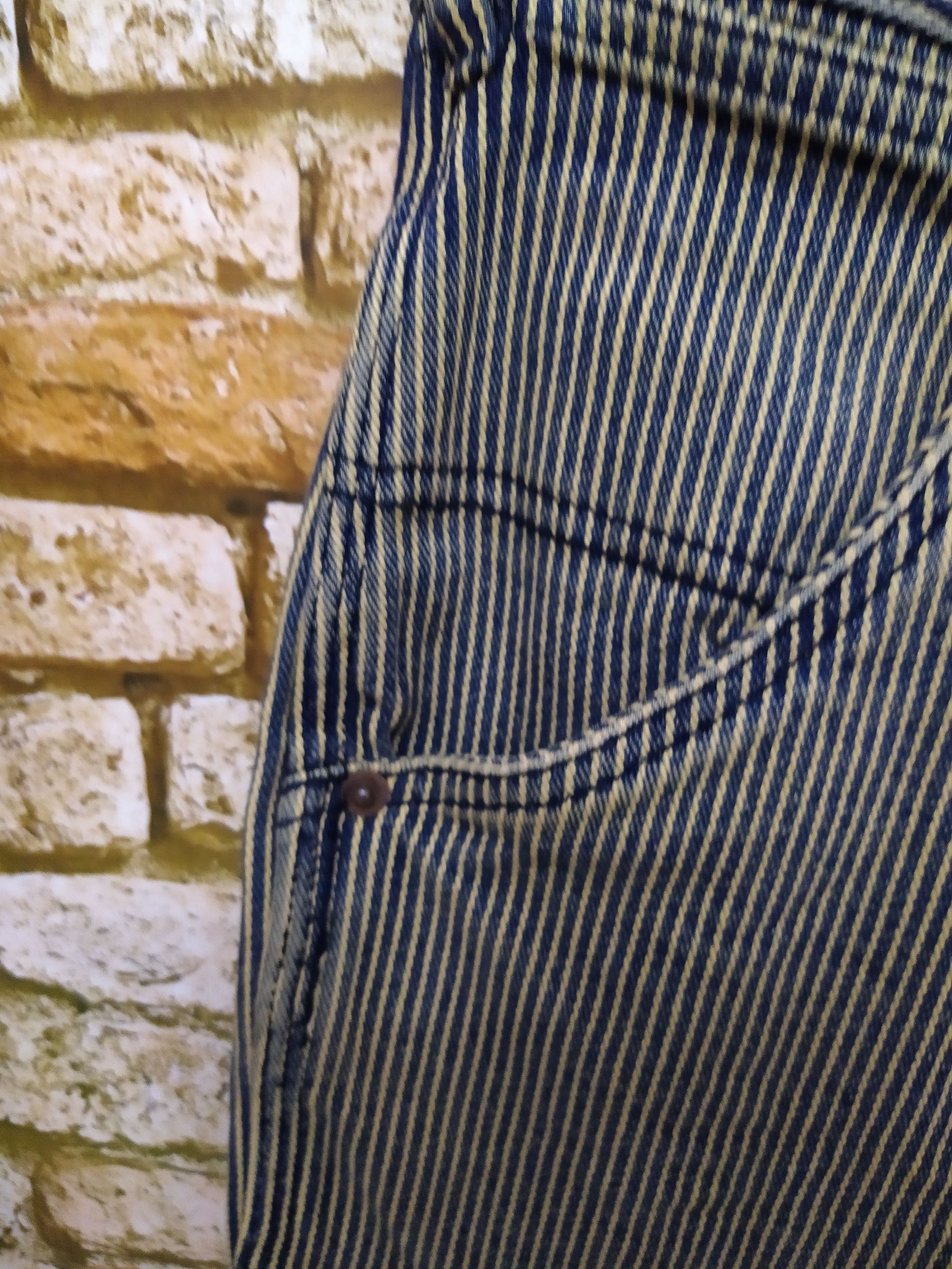 Japanese Brand B.C FACTORY JAPAN HICKORY STRIPE CARPENTER (B640) Size US 34 / EU 50 - 6 Thumbnail