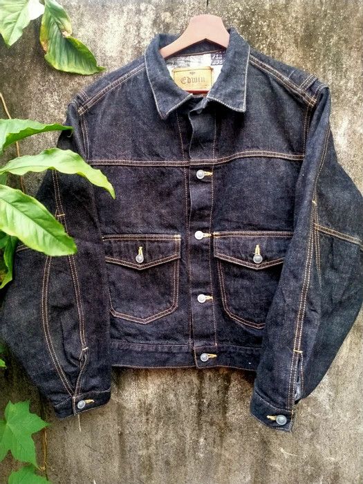 Edwin × Japanese Brand EDWIN BLACK DENIM JACKET SIZE M Size US M / EU 48-50 / 2 - 1 Thumbnail