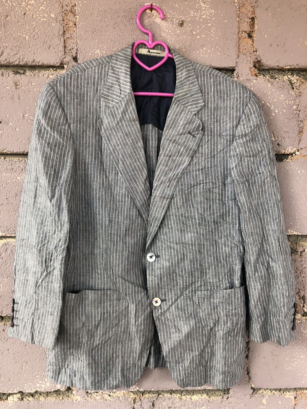 Aquascutum Rare Vintage AQUASCUTUM LONDON Striped Coat Blazer Size 42R - 1 Thumbnail
