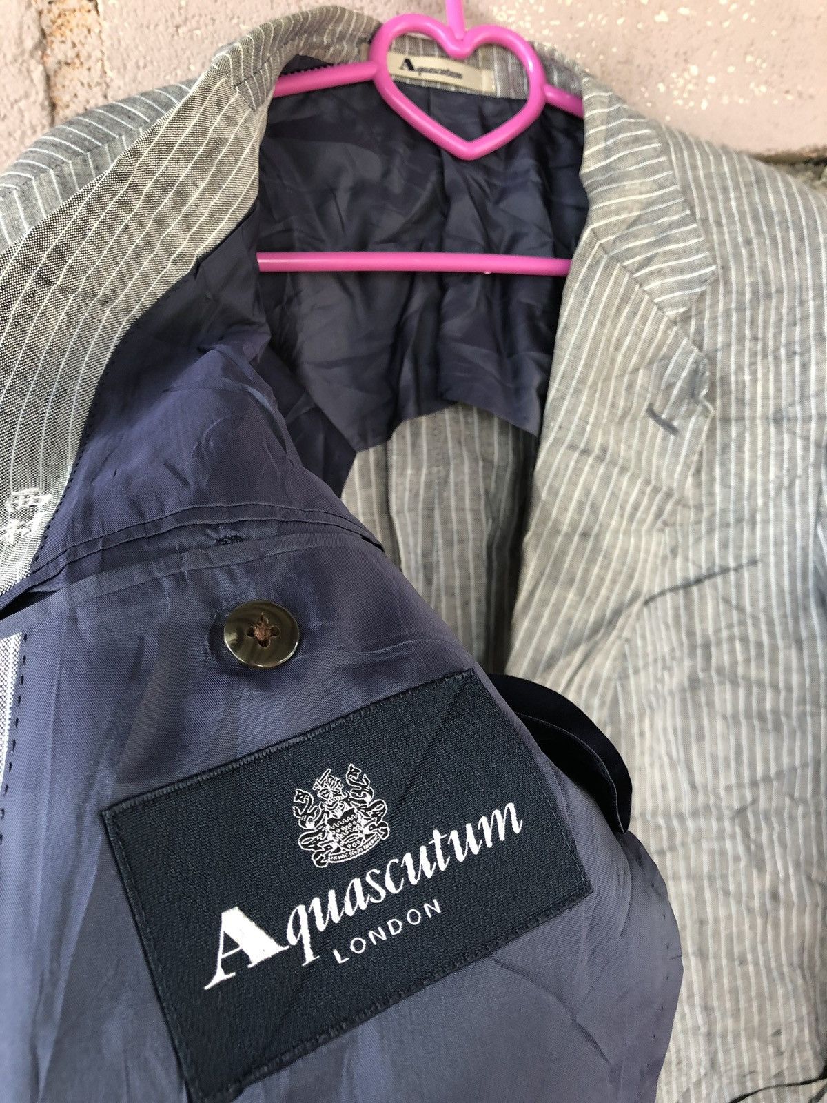 Aquascutum Rare Vintage AQUASCUTUM LONDON Striped Coat Blazer Size 42R - 4 Thumbnail