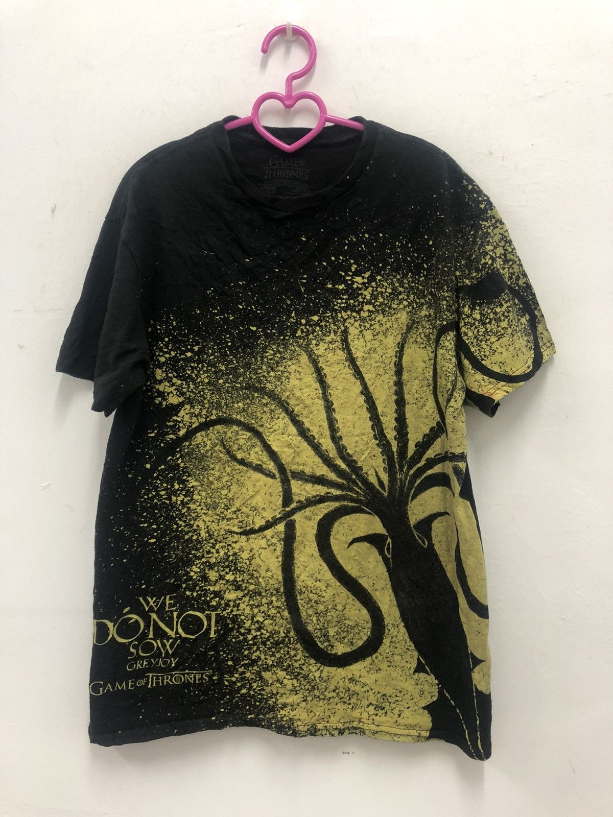 image of Movie Game Of Thrones Greyjoy Full All Over Print Shirt in Black, Men's (Size Medium)