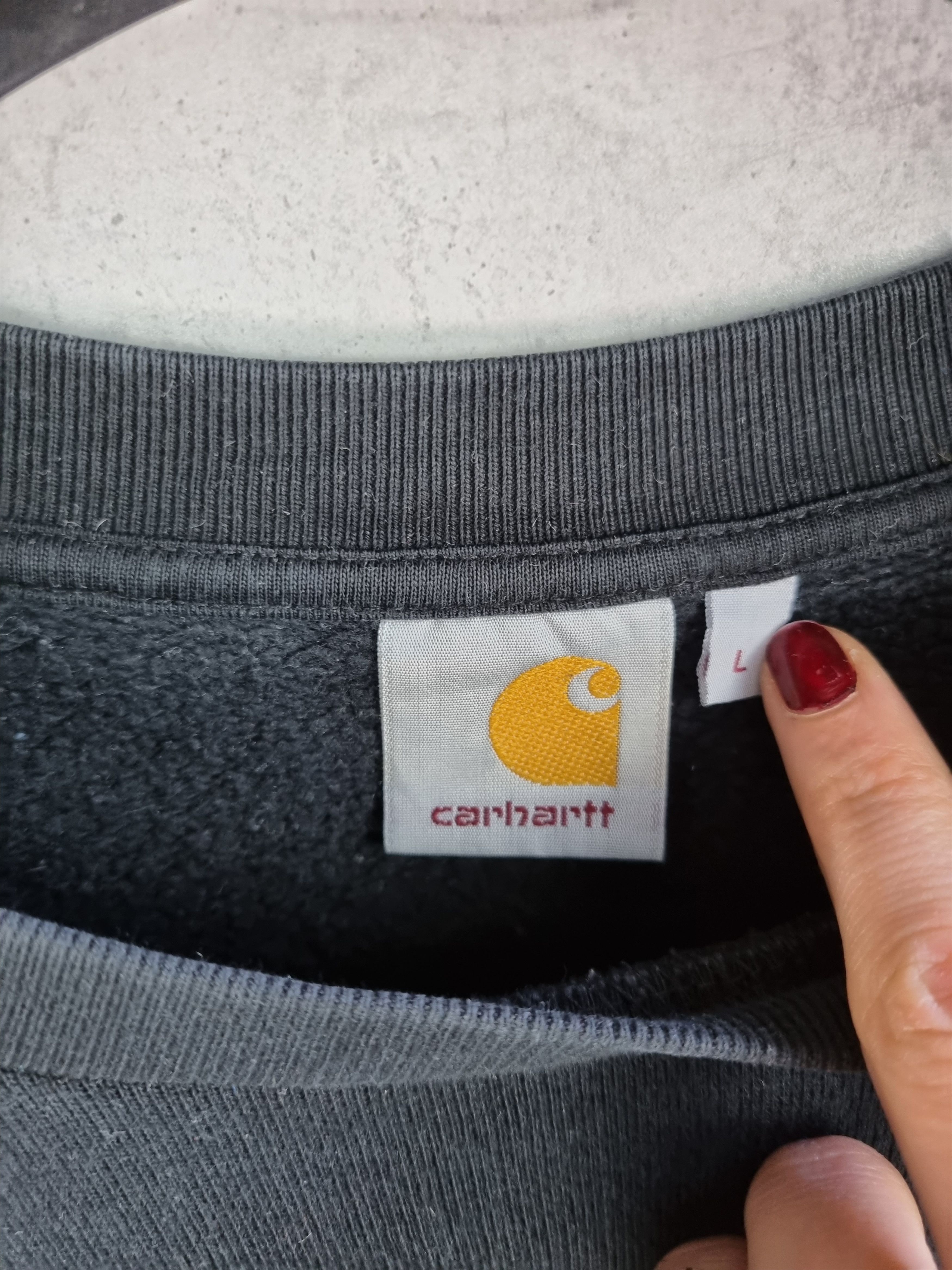 Carhartt × Carhartt Wip Faded Carhartt Hidden Washed Big Logo Vintage Sweatshirt Size US L / EU 52-54 / 3 - 8 Thumbnail