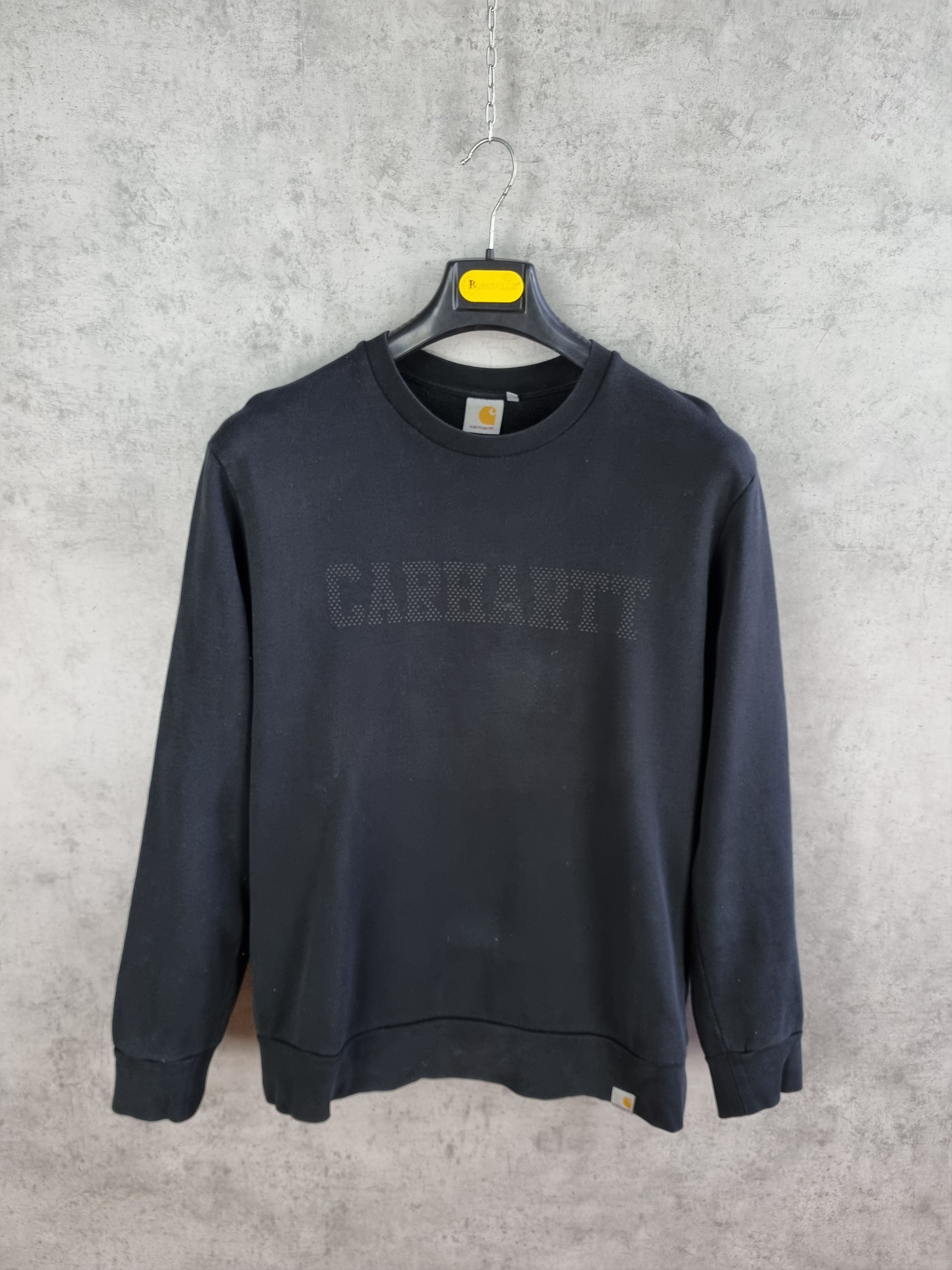 Carhartt × Carhartt Wip Faded Carhartt Hidden Washed Big Logo Vintage Sweatshirt Size US L / EU 52-54 / 3 - 2 Thumbnail