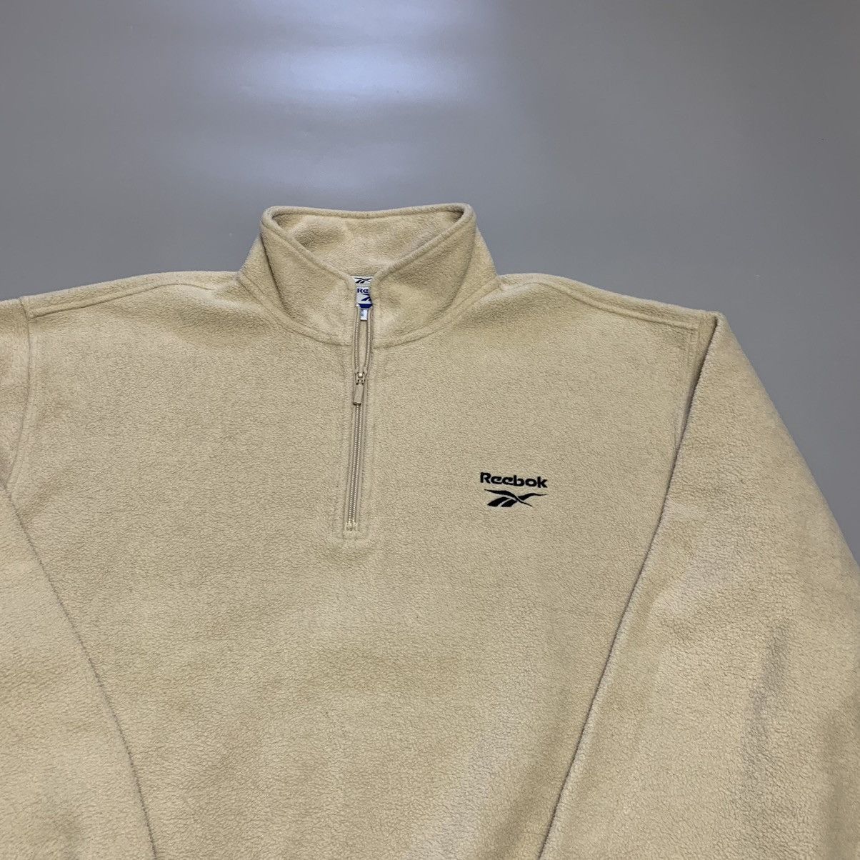 Reebok × Vintage Vintage Reebok Cream Fleece jacket Size US L / EU 52-54 / 3 - 3 Thumbnail