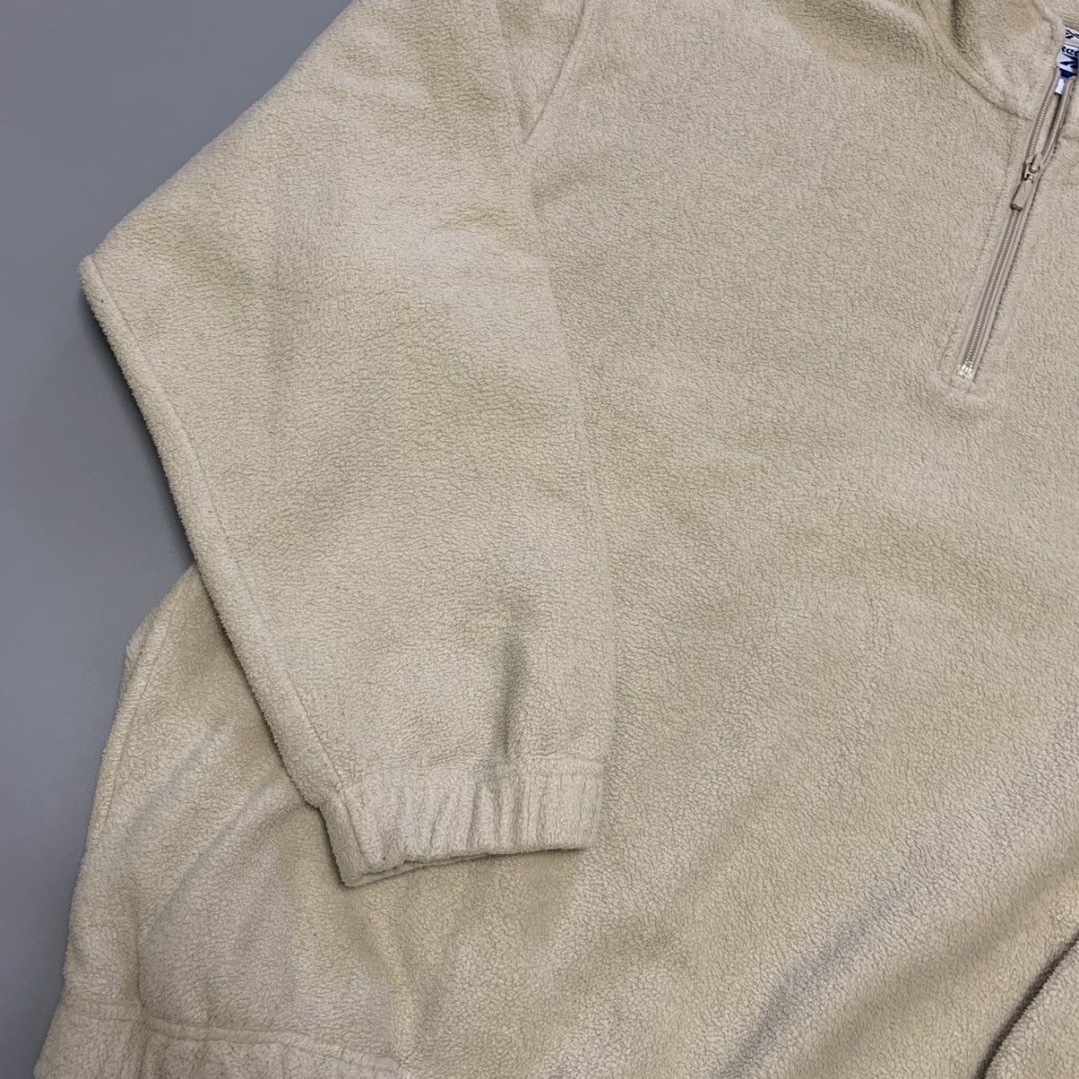 Reebok × Vintage Vintage Reebok Cream Fleece jacket Size US L / EU 52-54 / 3 - 4 Thumbnail