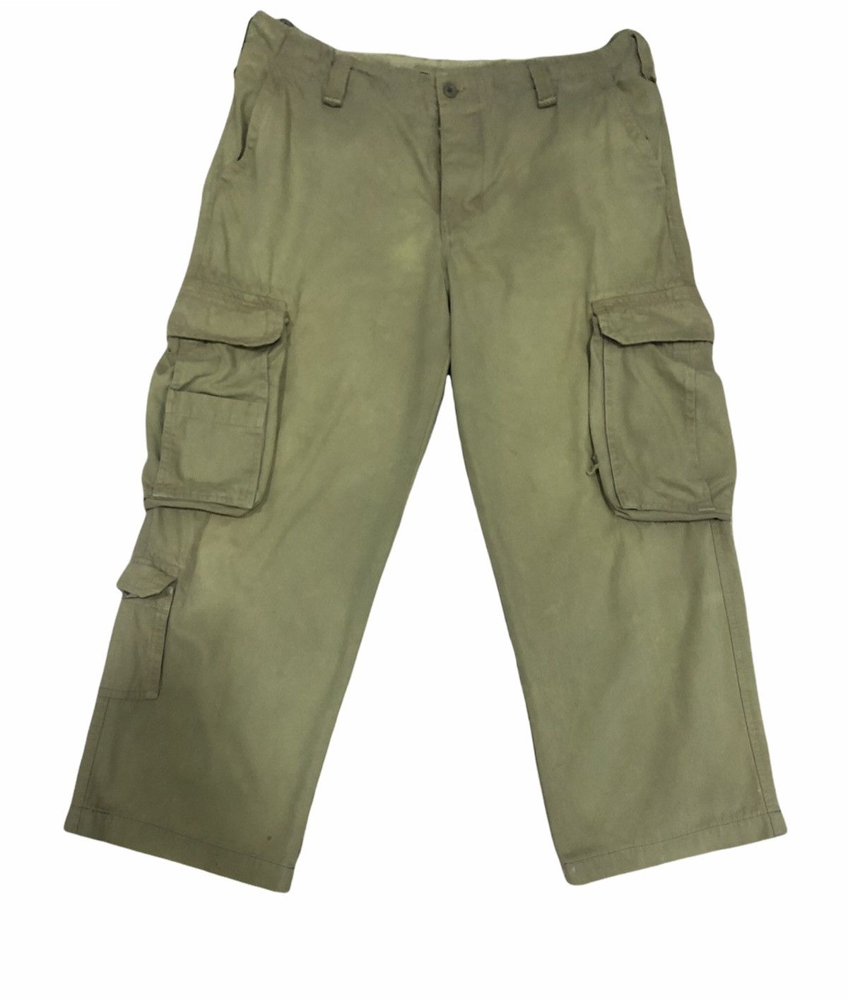 image of Vintage Zara Man Cargo Pants in Light Green, Men's (Size 38)