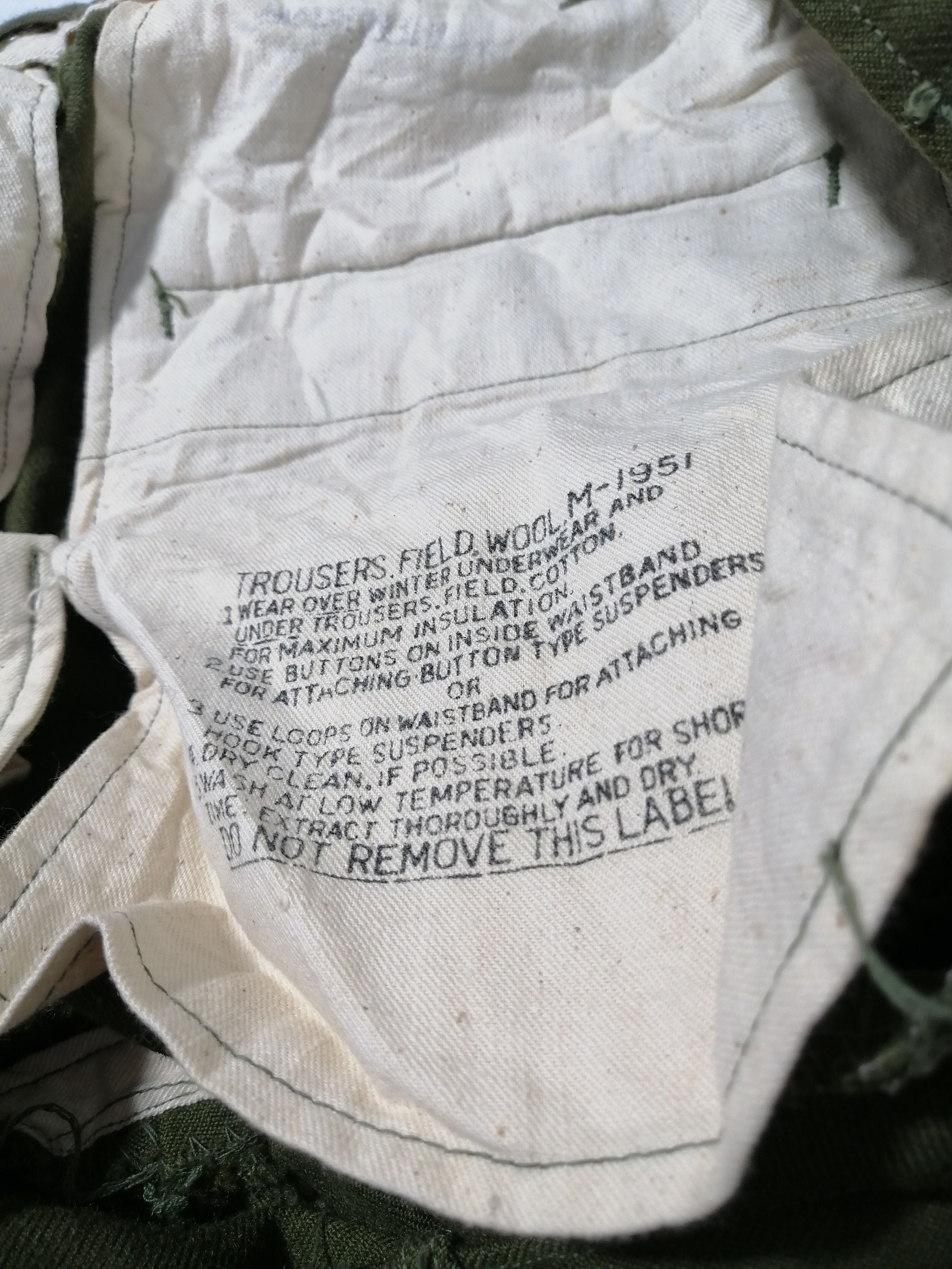 Vintage Short Trousers Field Wool M - 1951 Size US 34 / EU 50 - 7 Thumbnail