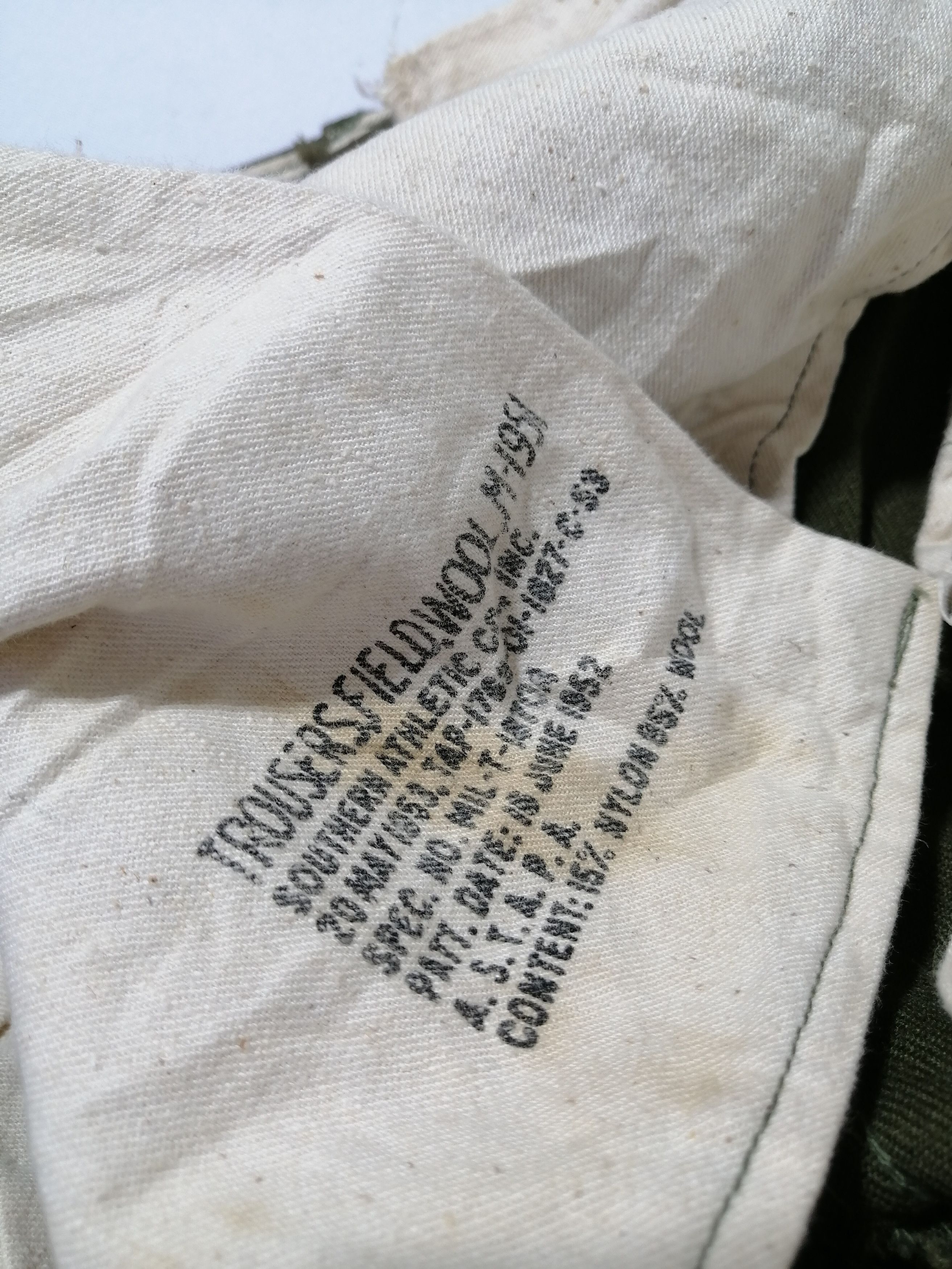 Vintage Short Trousers Field Wool M - 1951 Size US 34 / EU 50 - 8 Thumbnail