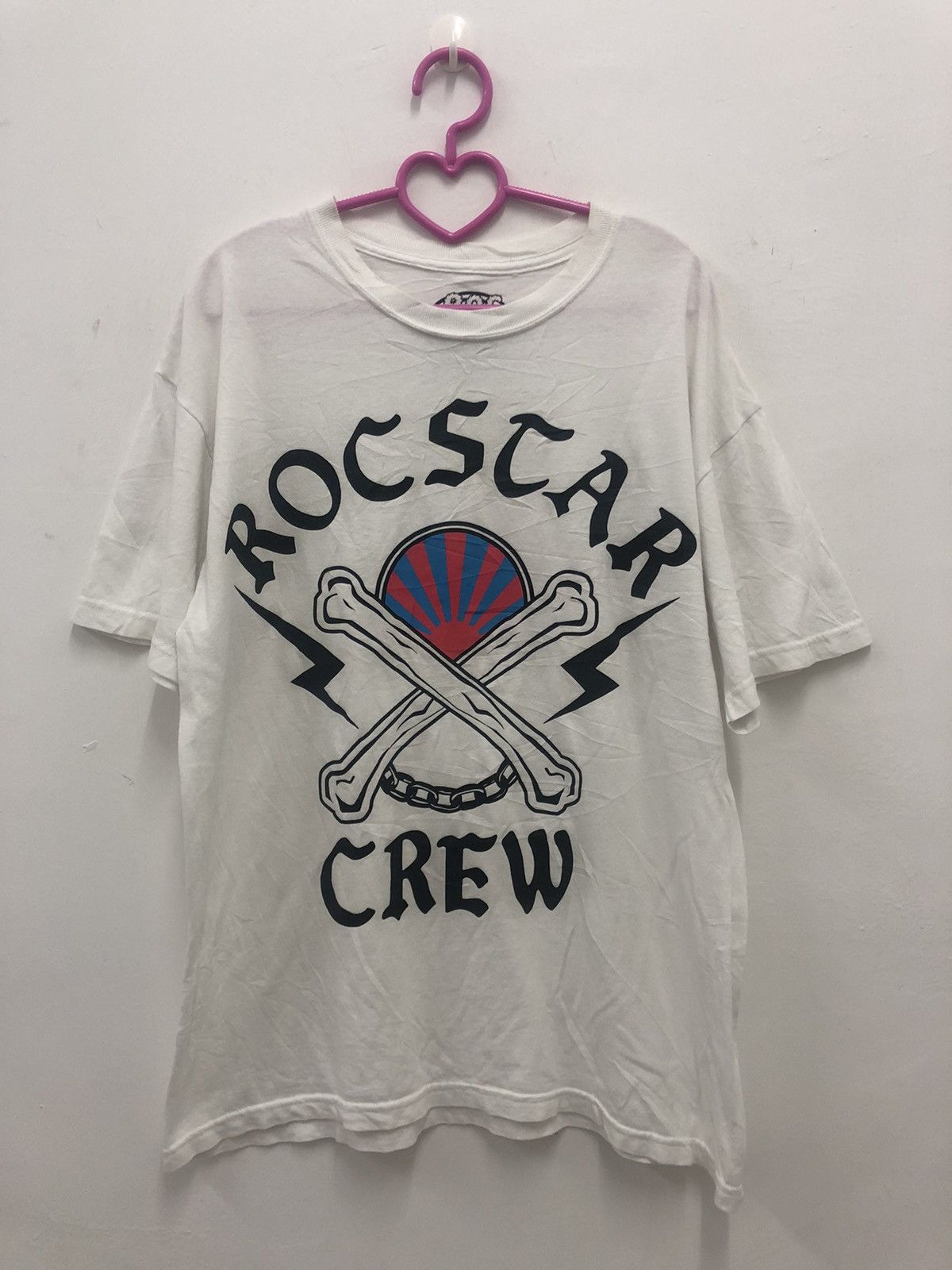 Japanese Brand Rare ROC STAR Culture Club Crew Skull Shirt Size US M / EU 48-50 / 2 - 1 Thumbnail