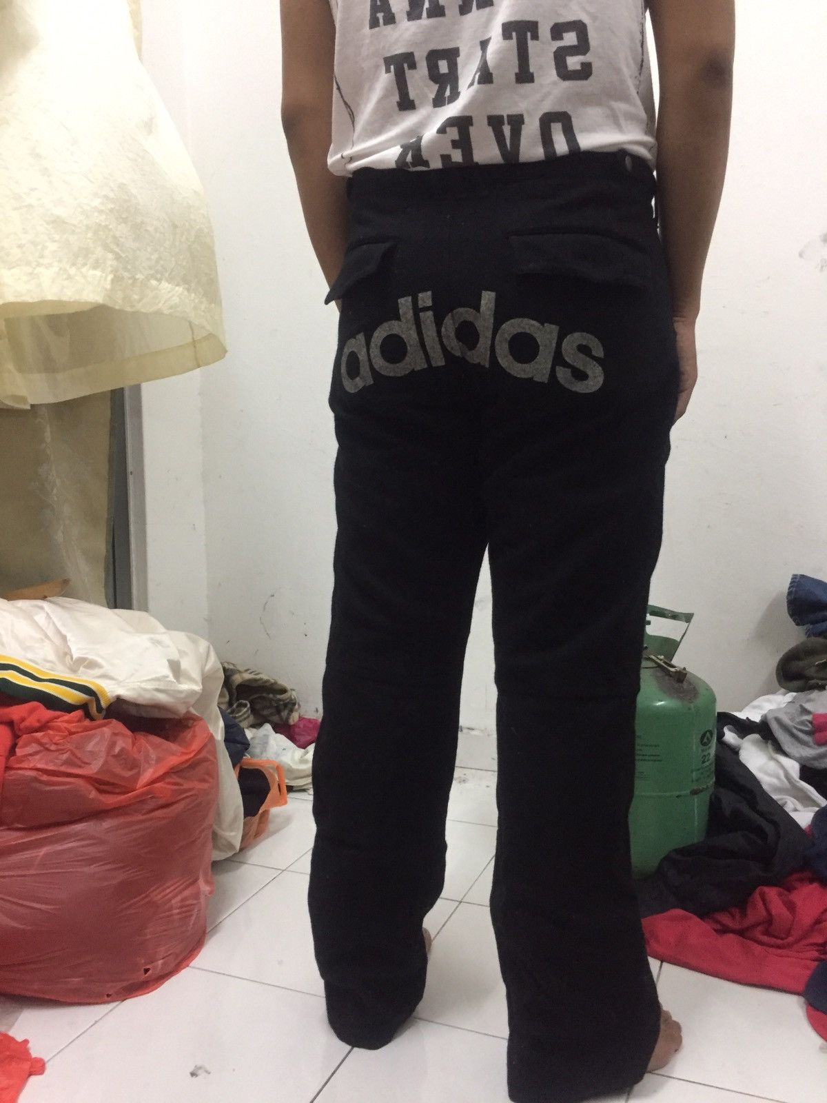 Adidas Iconic Adidas Sportswear Spell Out Wool Pants Size US 34 / EU 50 - 8 Thumbnail