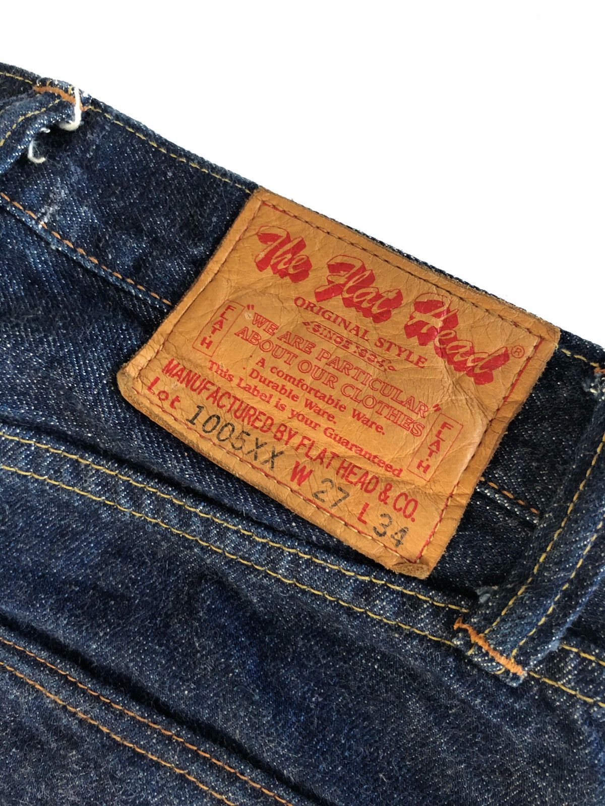 Pure Blue Japan DOPE🔥Masterpiece 🇯🇵 Denim Flat Head Selvedge Denim Size US 26 / EU 42 - 9 Thumbnail