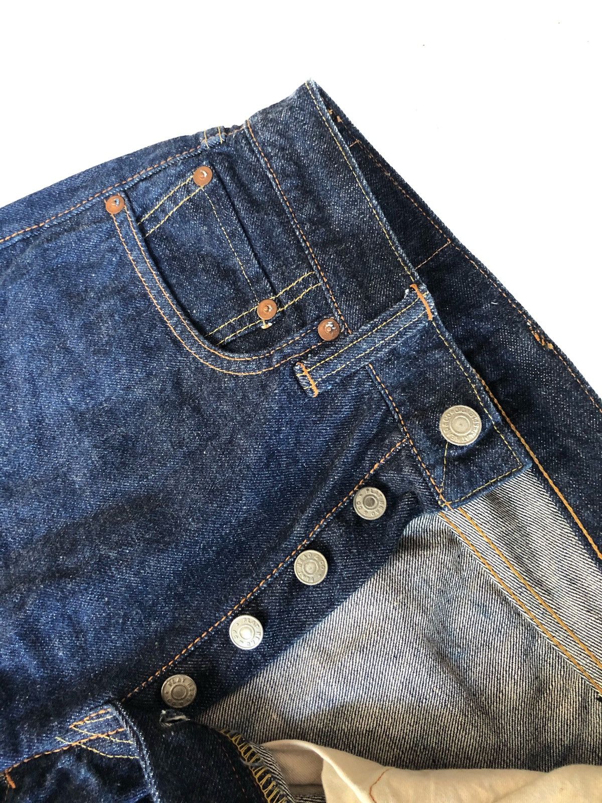Pure Blue Japan DOPE🔥Masterpiece 🇯🇵 Denim Flat Head Selvedge Denim Size US 26 / EU 42 - 7 Thumbnail