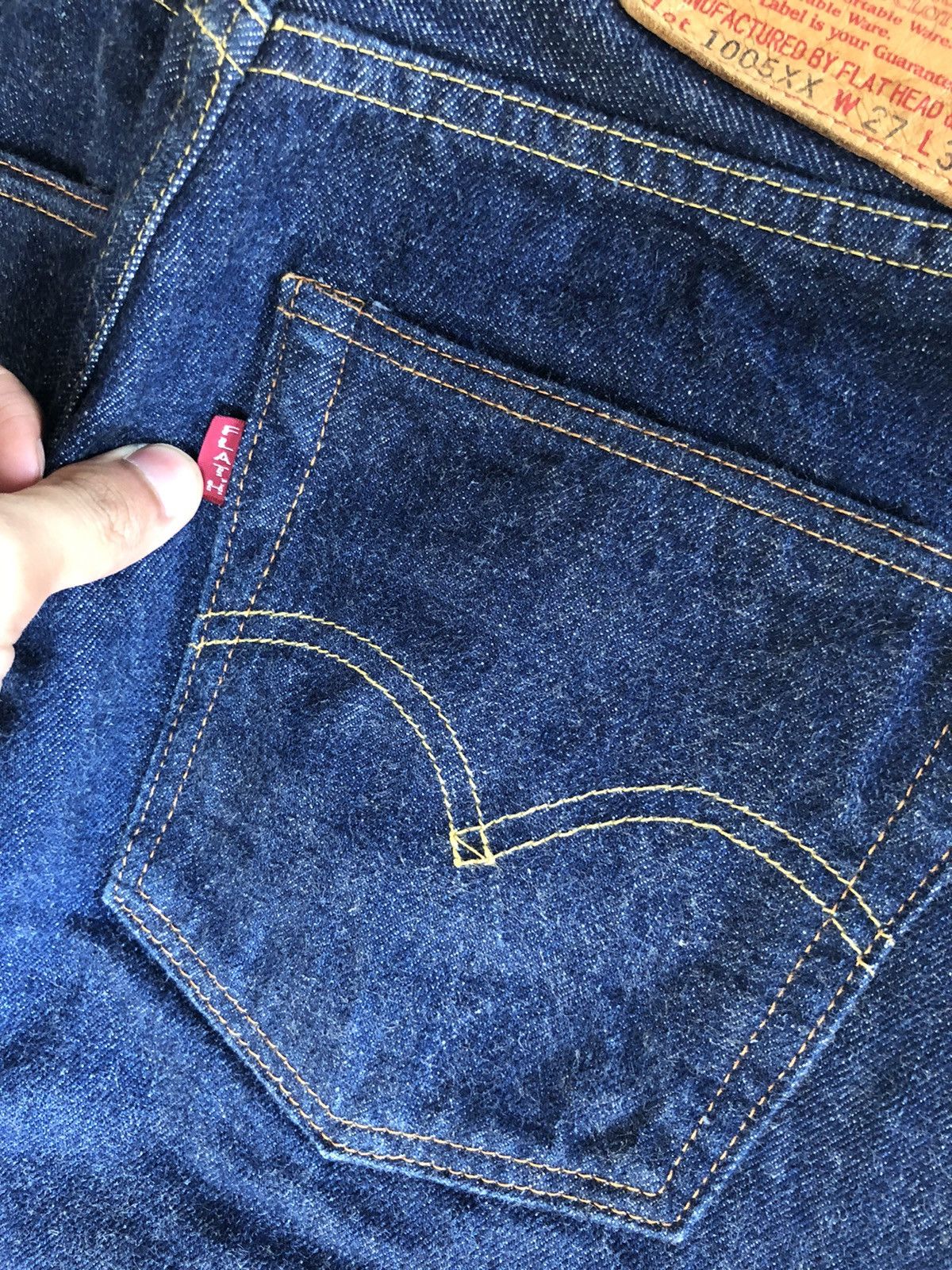 Pure Blue Japan DOPE🔥Masterpiece 🇯🇵 Denim Flat Head Selvedge Denim Size US 26 / EU 42 - 8 Thumbnail