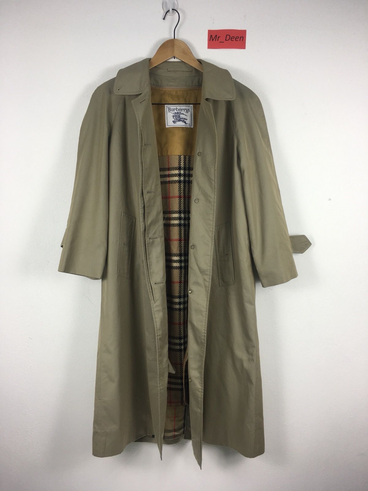 Burberry Burberrys Green Double Lining Wool Trench/ Long Coat | Grailed