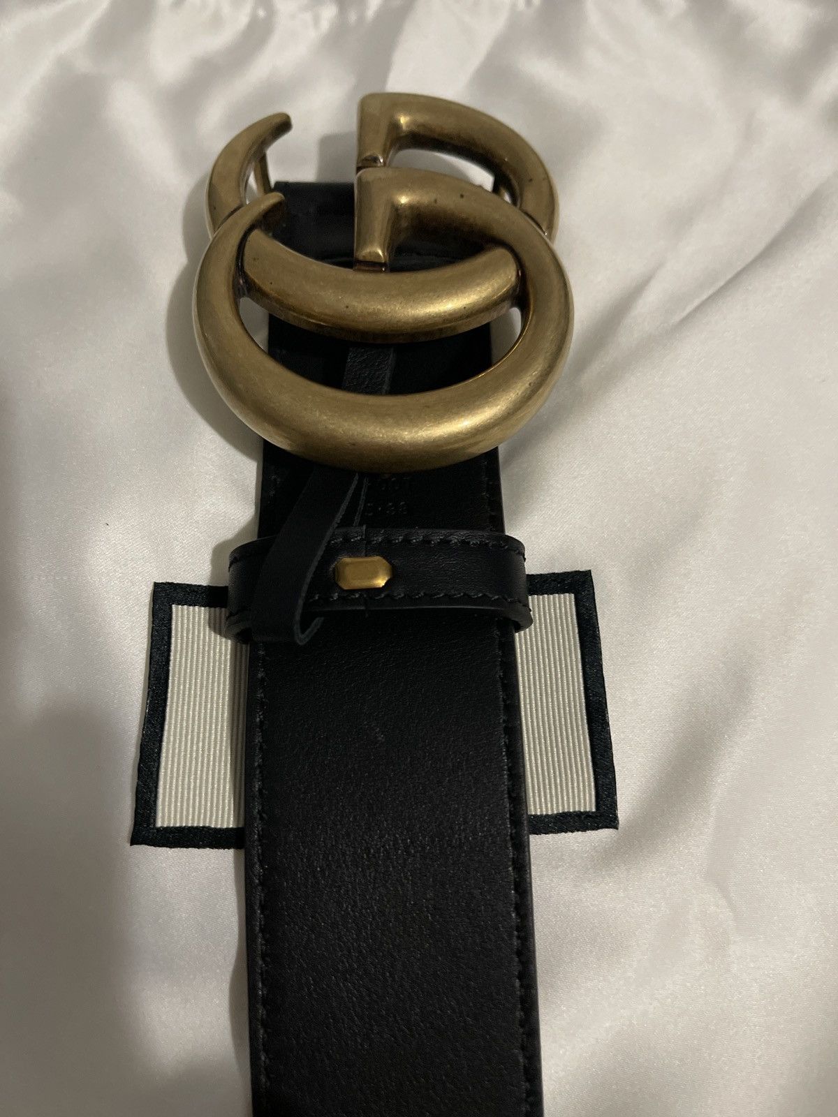 Gucci GG Gold Marmont Leather Belt Size ONE SIZE - 3 Thumbnail