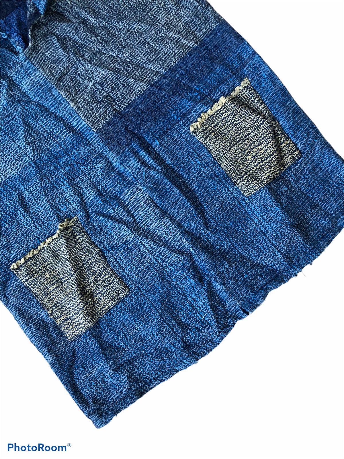 Indigo RARE🔥80s 🇯🇵 Indigo Woven Patchwork Katmandu Shirt Size US L / EU 52-54 / 3 - 3 Thumbnail