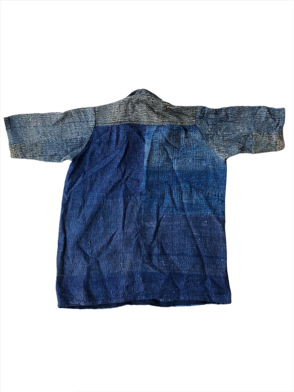 Indigo RARE🔥80s 🇯🇵 Indigo Woven Patchwork Katmandu Shirt Size US L / EU 52-54 / 3 - 4 Thumbnail