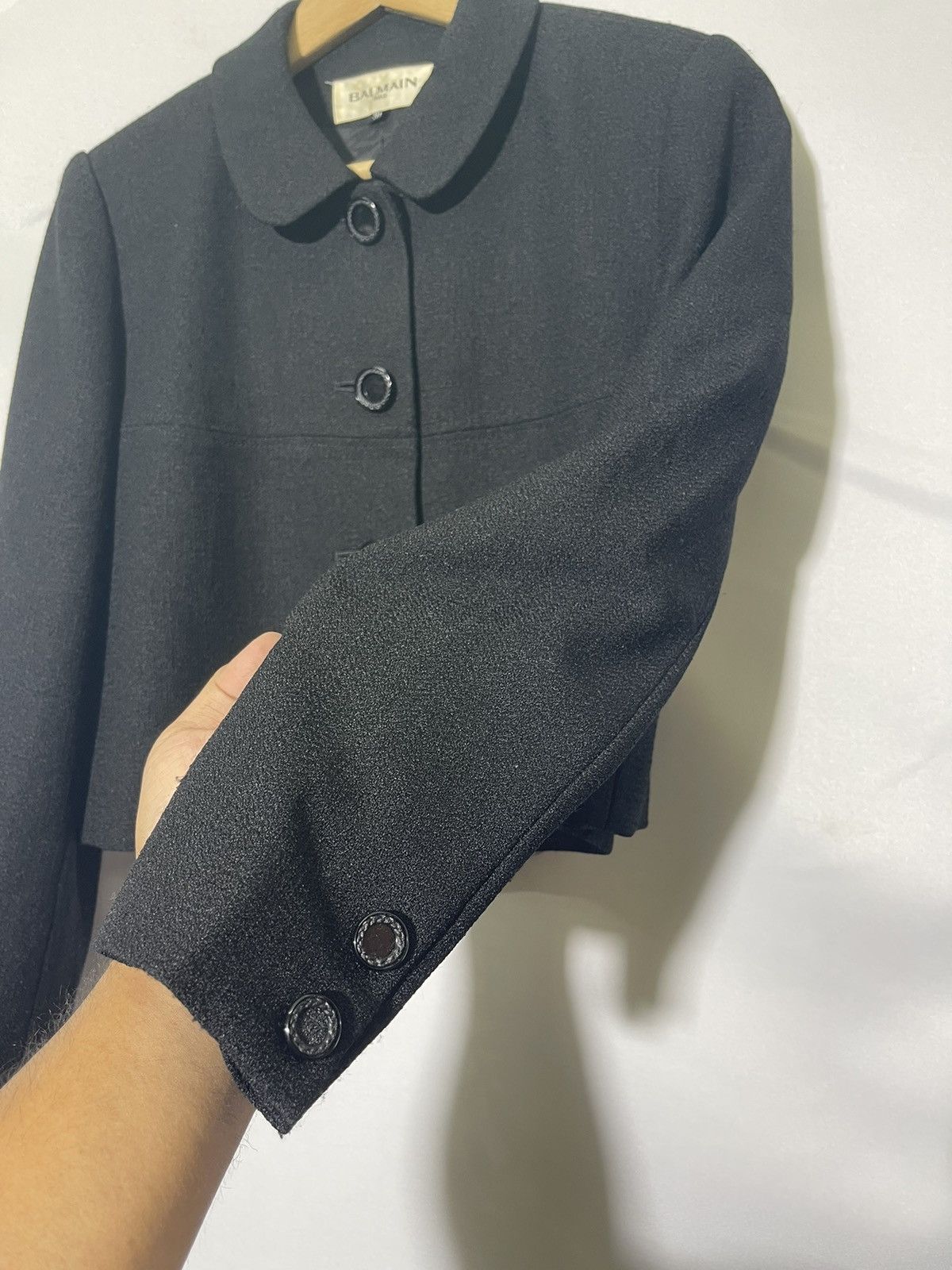 Balmain BALMAIN PARIS CROPPED BLACK JACKET Size S / US 4 / IT 40 - 7 Thumbnail
