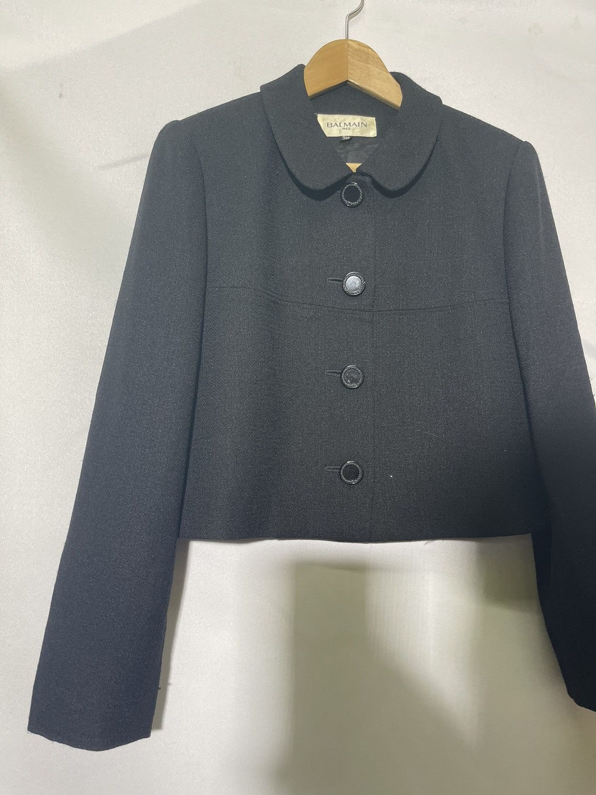 Balmain BALMAIN PARIS CROPPED BLACK JACKET Size S / US 4 / IT 40 - 3 Thumbnail