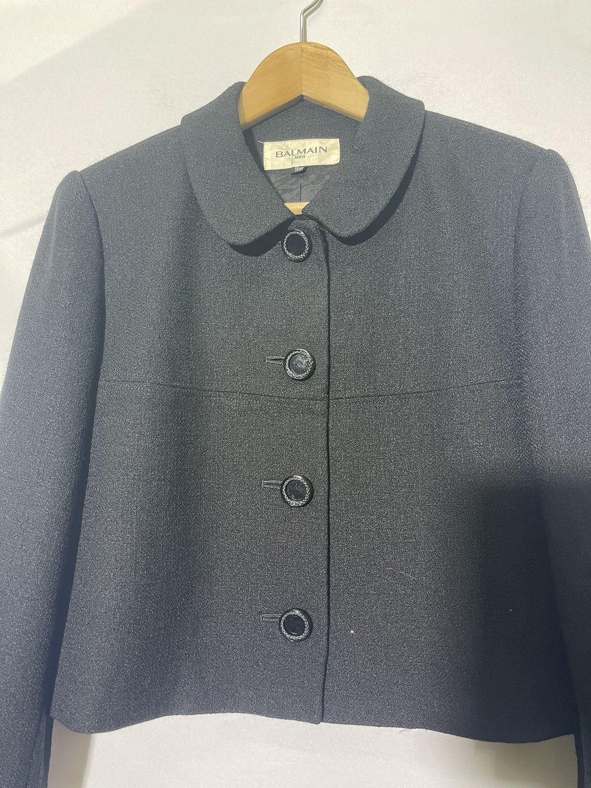 Balmain BALMAIN PARIS CROPPED BLACK JACKET Size S / US 4 / IT 40 - 4 Thumbnail