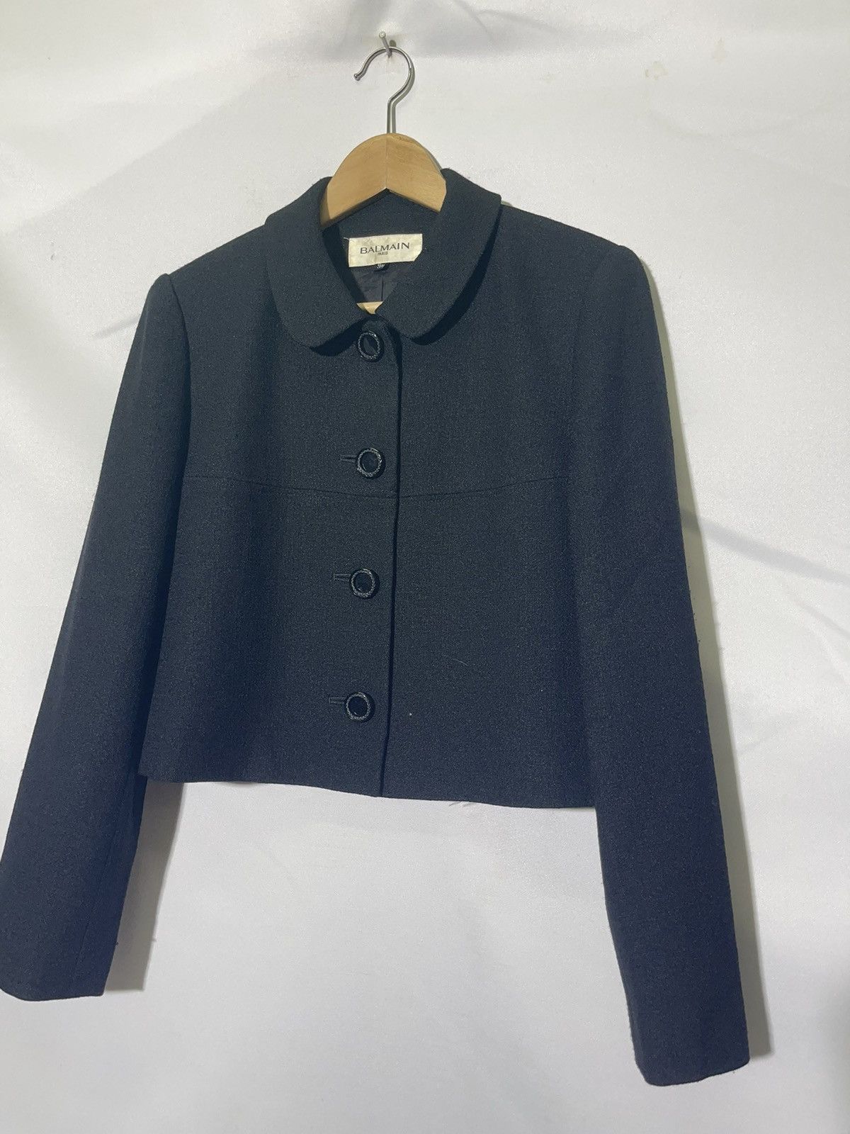 Balmain BALMAIN PARIS CROPPED BLACK JACKET Size S / US 4 / IT 40 - 12 Thumbnail