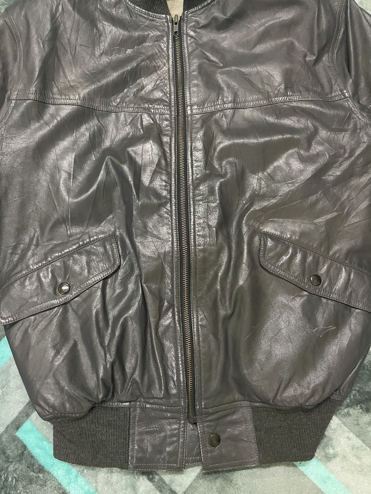 Vintage VINTAGE ARTIGIANO LEATHER BOMBER JACKETJ Size US L / EU 52-54 / 3 - 6 Thumbnail