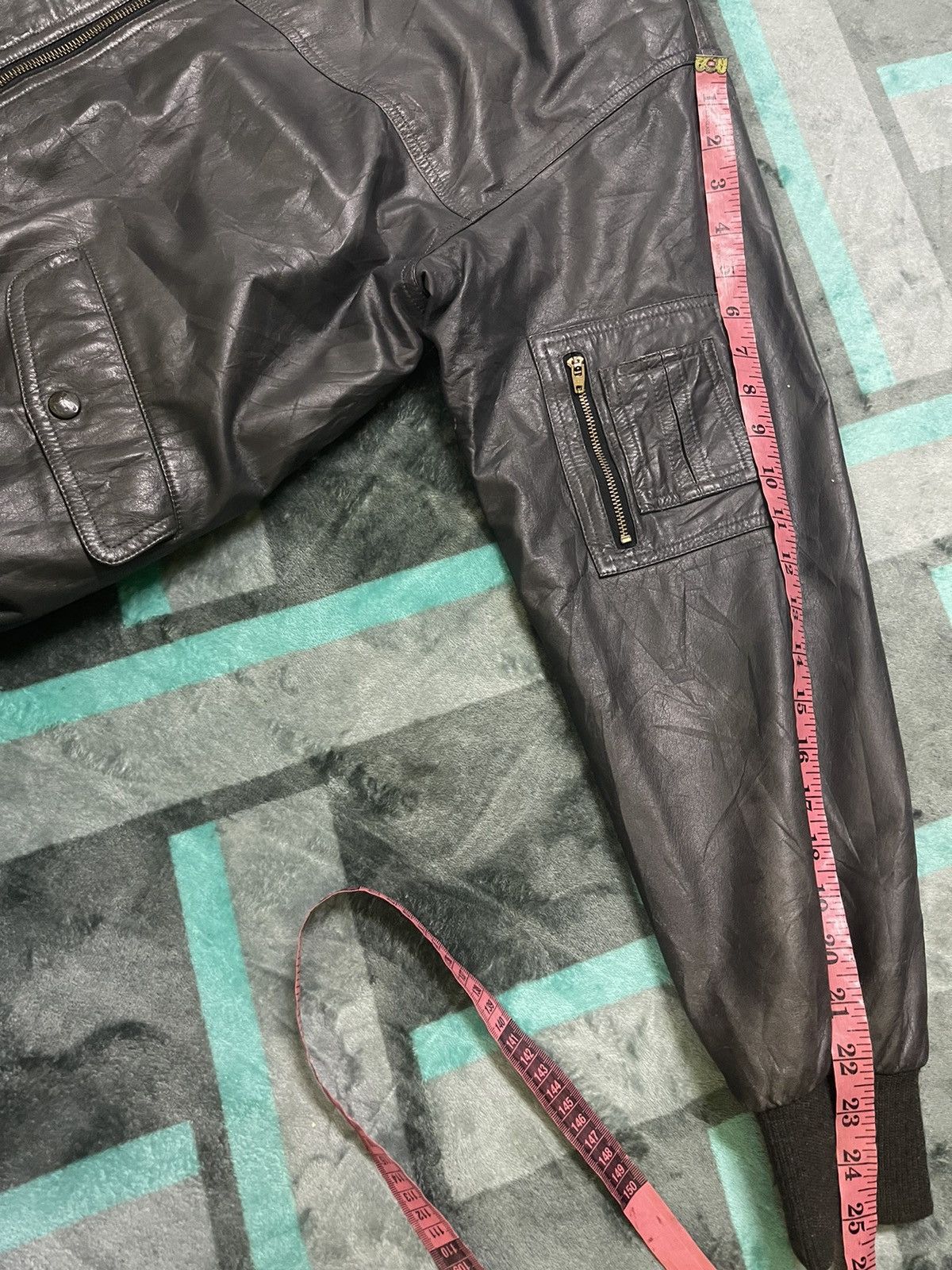 Vintage VINTAGE ARTIGIANO LEATHER BOMBER JACKETJ Size US L / EU 52-54 / 3 - 18 Thumbnail