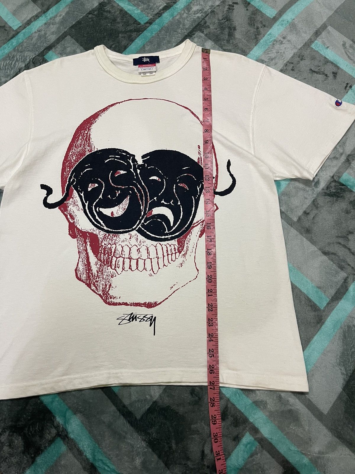 Champion VINTAGE STUSSY X CHAMPION 5th ANNIVERSARY TSHIRT Size US M / EU 48-50 / 2 - 11 Thumbnail