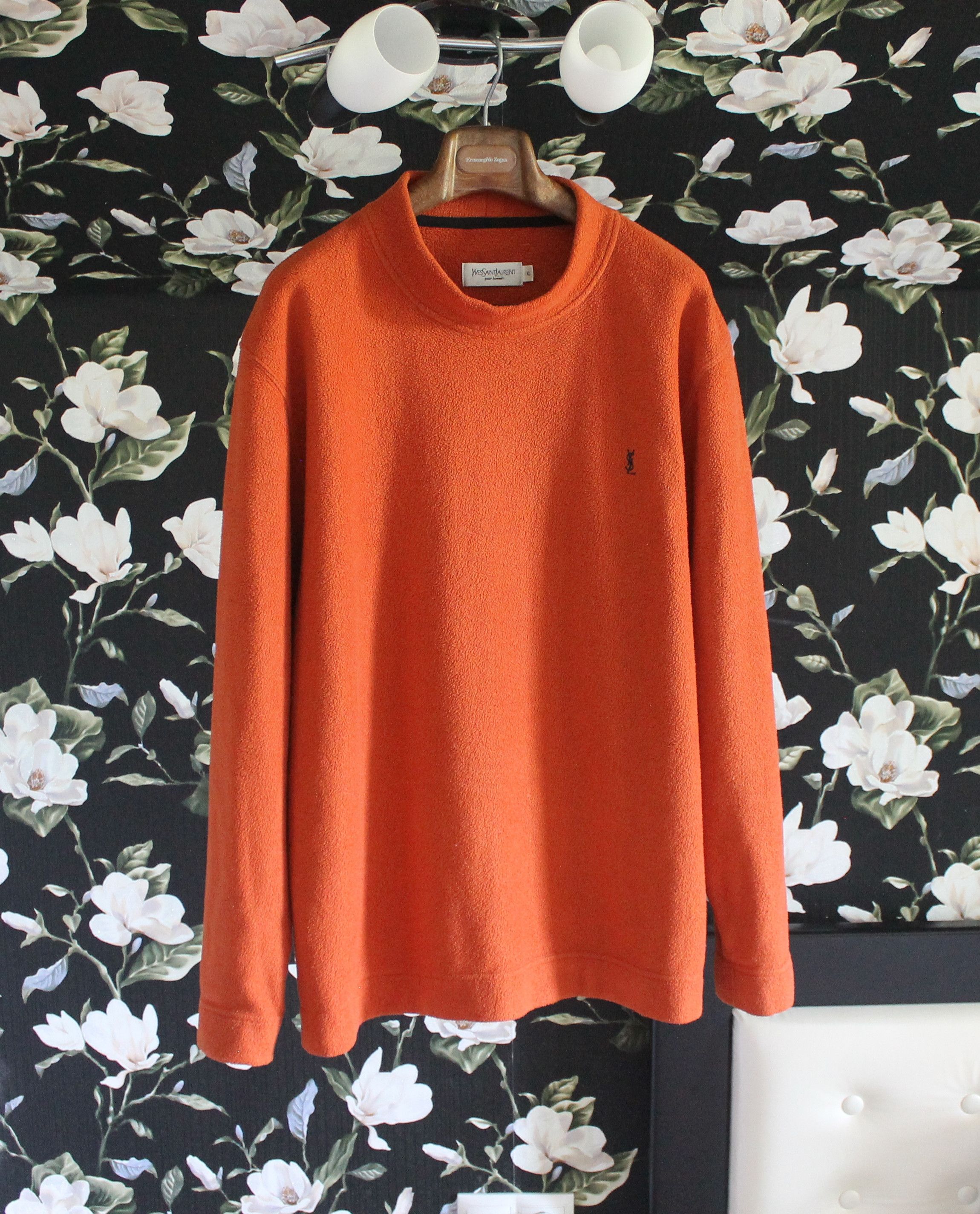 Yves Saint Laurent Vintage Yves Saint Laurent Fleece Orange Sweater Size US XL / EU 56 / 4 - 1 Thumbnail
