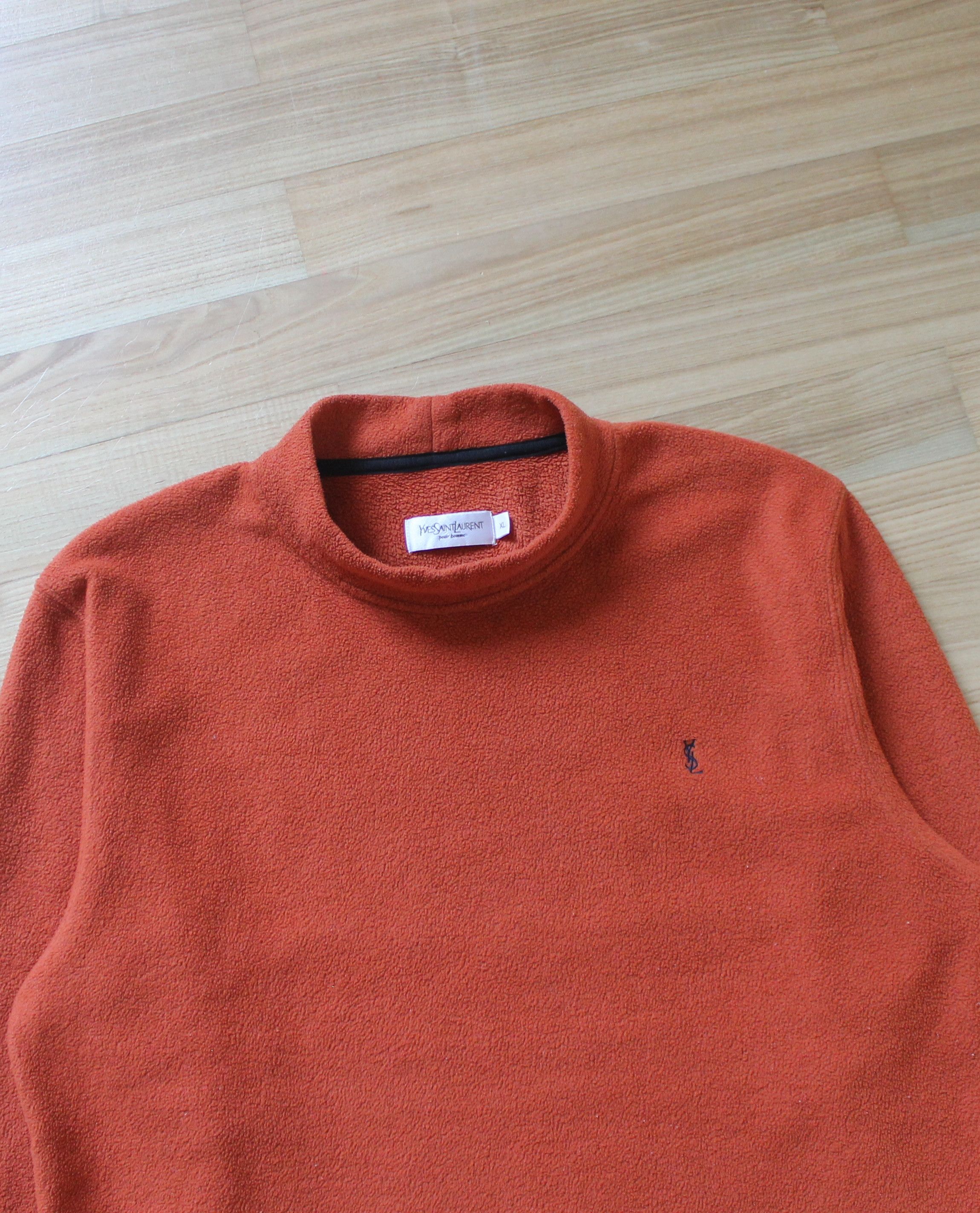 Yves Saint Laurent Vintage Yves Saint Laurent Fleece Orange Sweater Size US XL / EU 56 / 4 - 6 Thumbnail