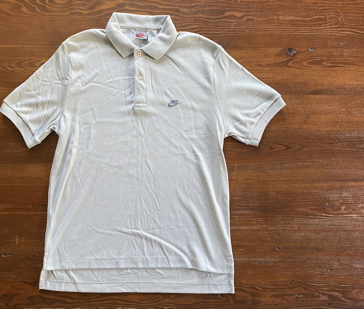 Nike Vintage Early 90’s Nike Mini Swoosh Gray Single Stitch Polo Size US M / EU 48-50 / 2 - 1 Thumbnail