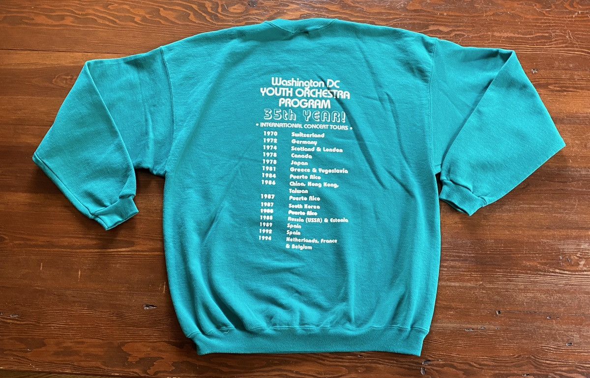 Hanes Vintage 90’s Orchestra Washington DC Crewneck Sweatshirt Size US XL / EU 56 / 4 - 10 Thumbnail