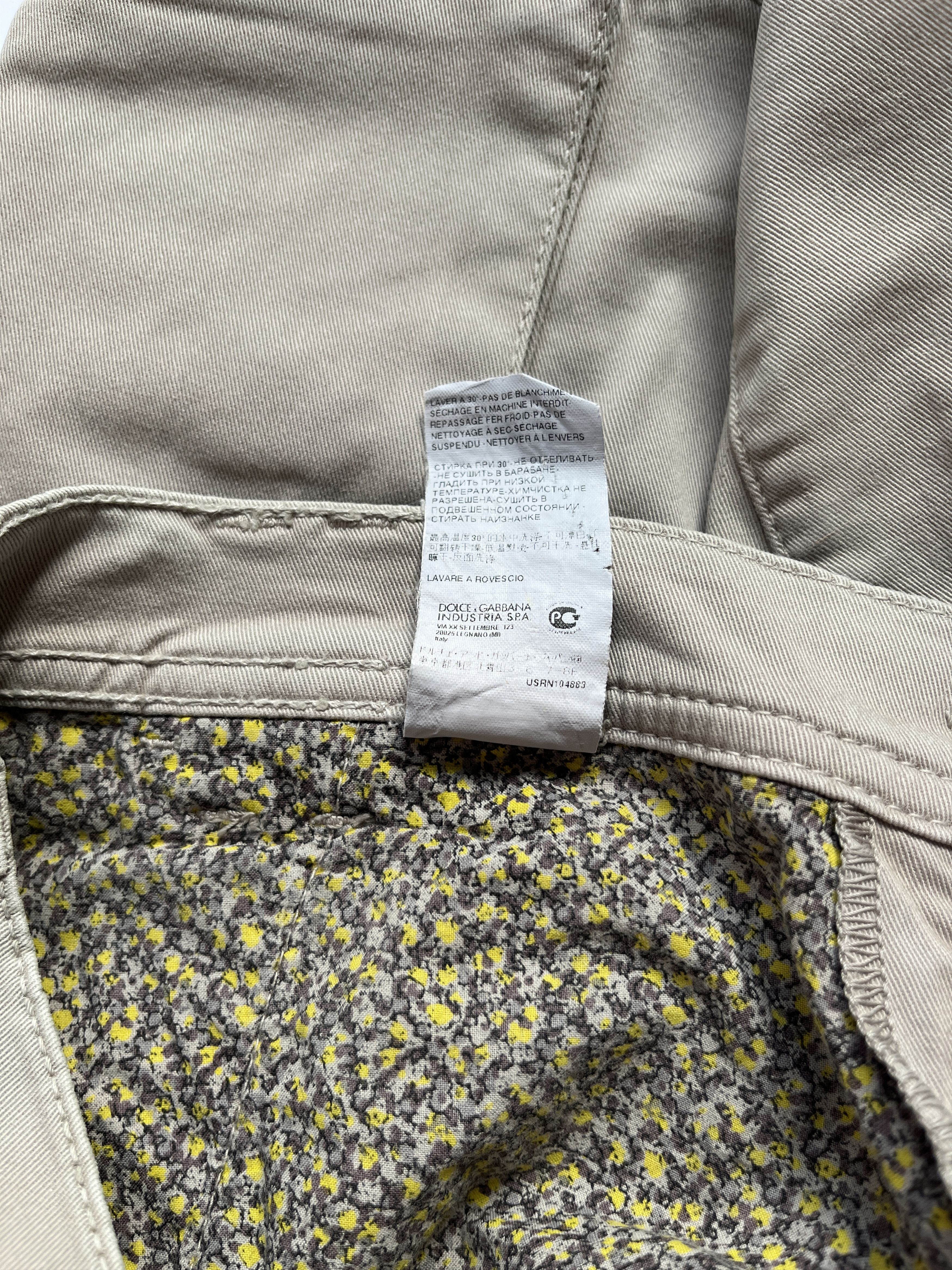 Dolce & Gabbana ⚡️QUICK SALE⚡️Dolce & Gabbana Beige Pants Trousers Cargo Size US 29 - 7 Thumbnail