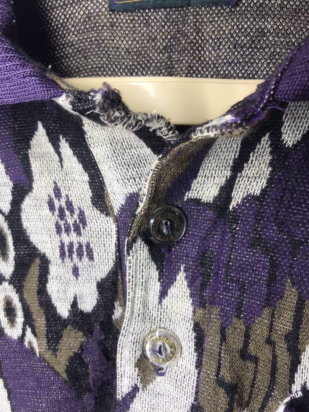 Japanese Brand × Vintage Vintage knit sweatshirt polo single pocket by adonica Size US M / EU 48-50 / 2 - 6 Thumbnail