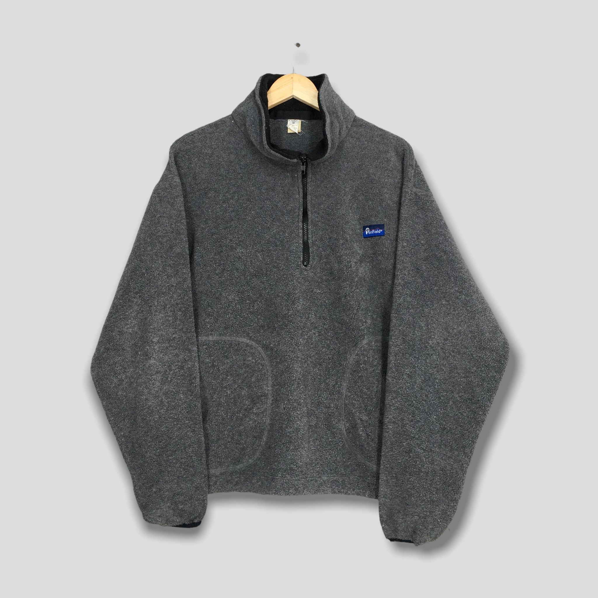 image of Penfield Gray Fleece Sweater Medium in Grey, Men's
