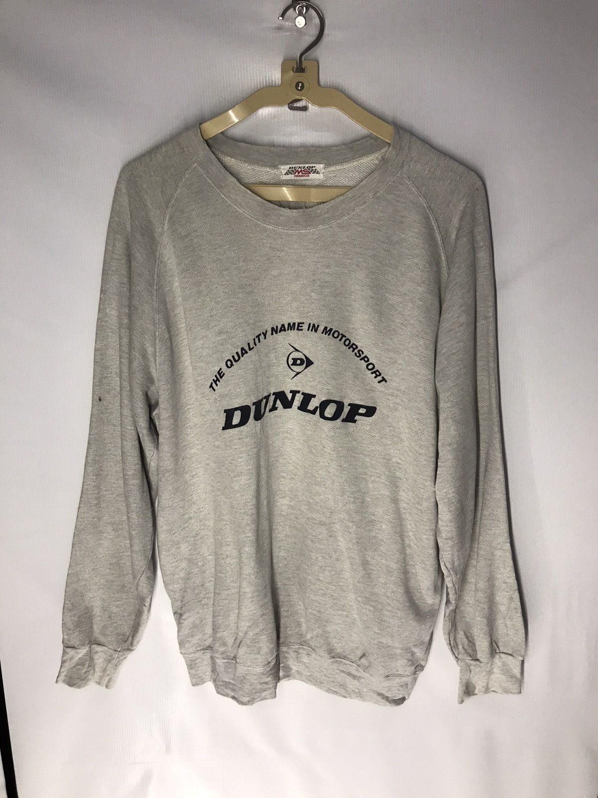 Dunlop × Japanese Brand × Vintage Dunlop ms fashion spellout distressed crewneck sweatshirt Size US L / EU 52-54 / 3 - 7 Thumbnail