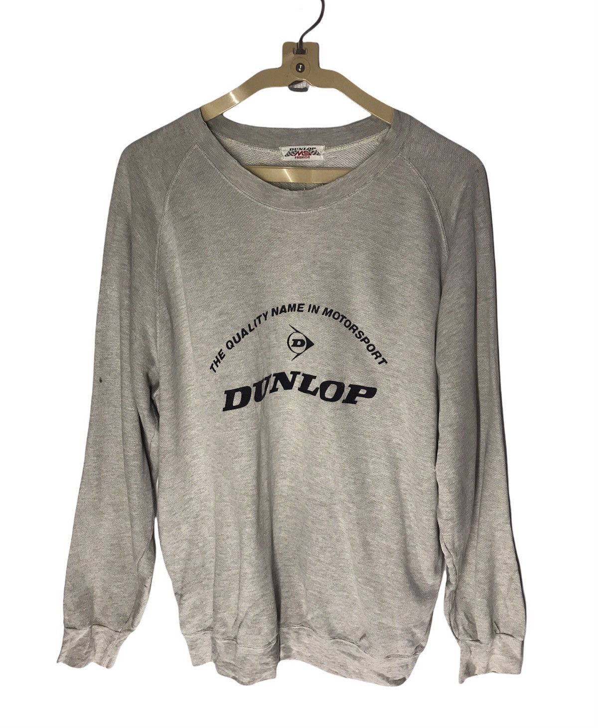 Dunlop × Japanese Brand × Vintage Dunlop ms fashion spellout distressed crewneck sweatshirt Size US L / EU 52-54 / 3 - 1 Thumbnail