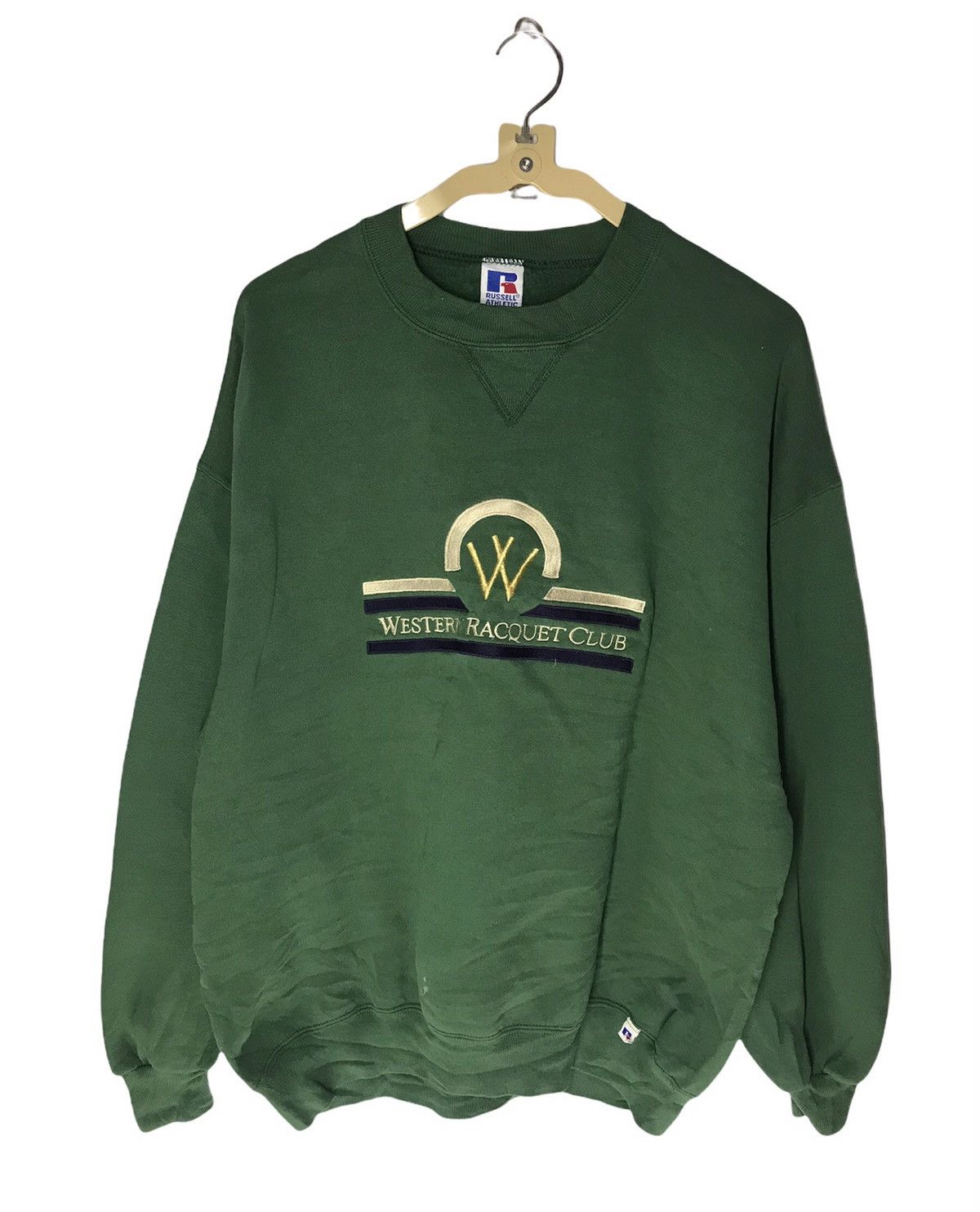 Russell Athletic × Vintage Vintage western racquet club spellout sweatshirt by Russell Size US XL / EU 56 / 4 - 1 Thumbnail