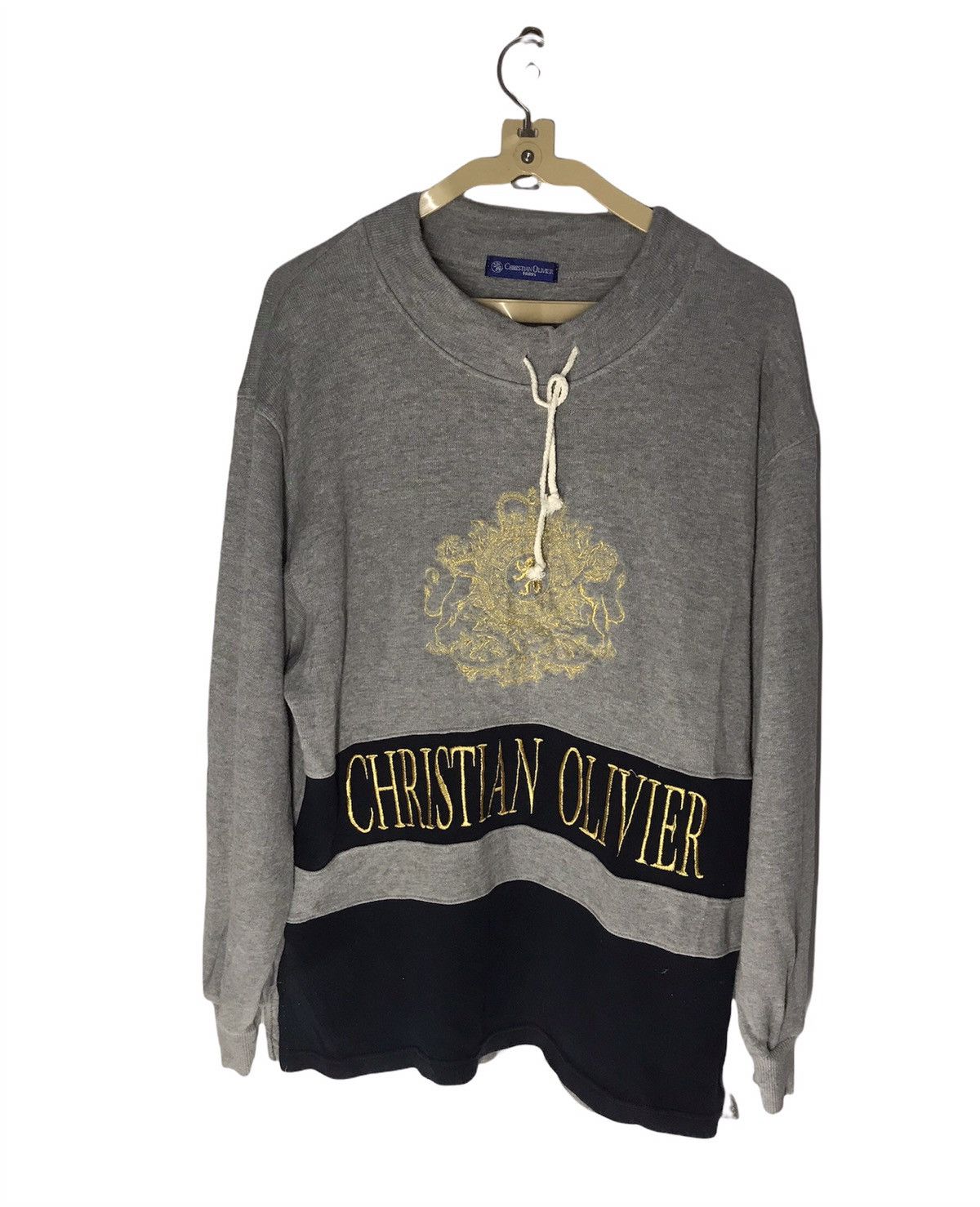 Designer Christian Olivier spellout sweatshirt Size US L / EU 52-54 / 3 - 1 Thumbnail