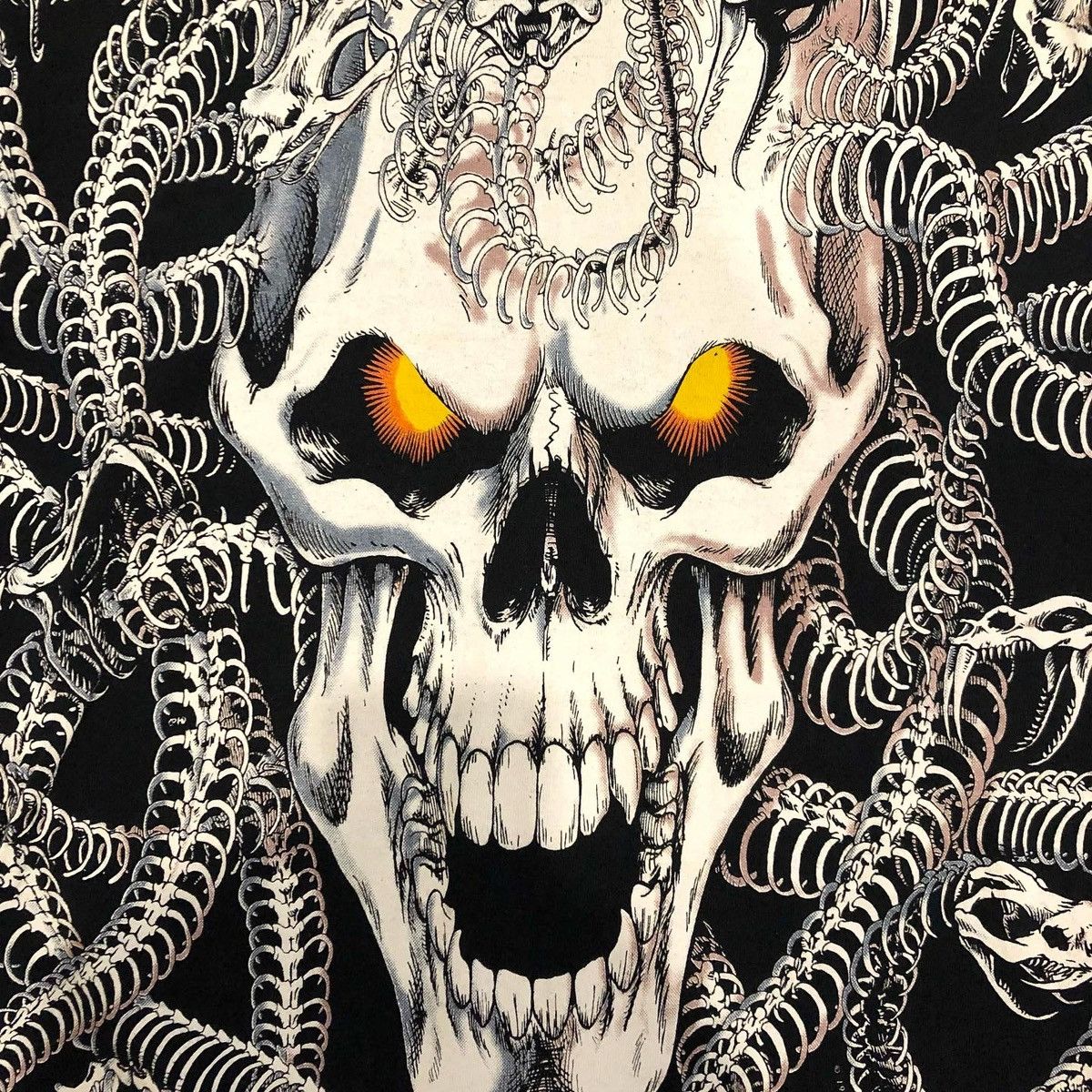 Liquid Blue Vintage 1993 Liquid Blue Medusa Skull T Shirt AOP USA Tee Size US L / EU 52-54 / 3 - 2 Thumbnail